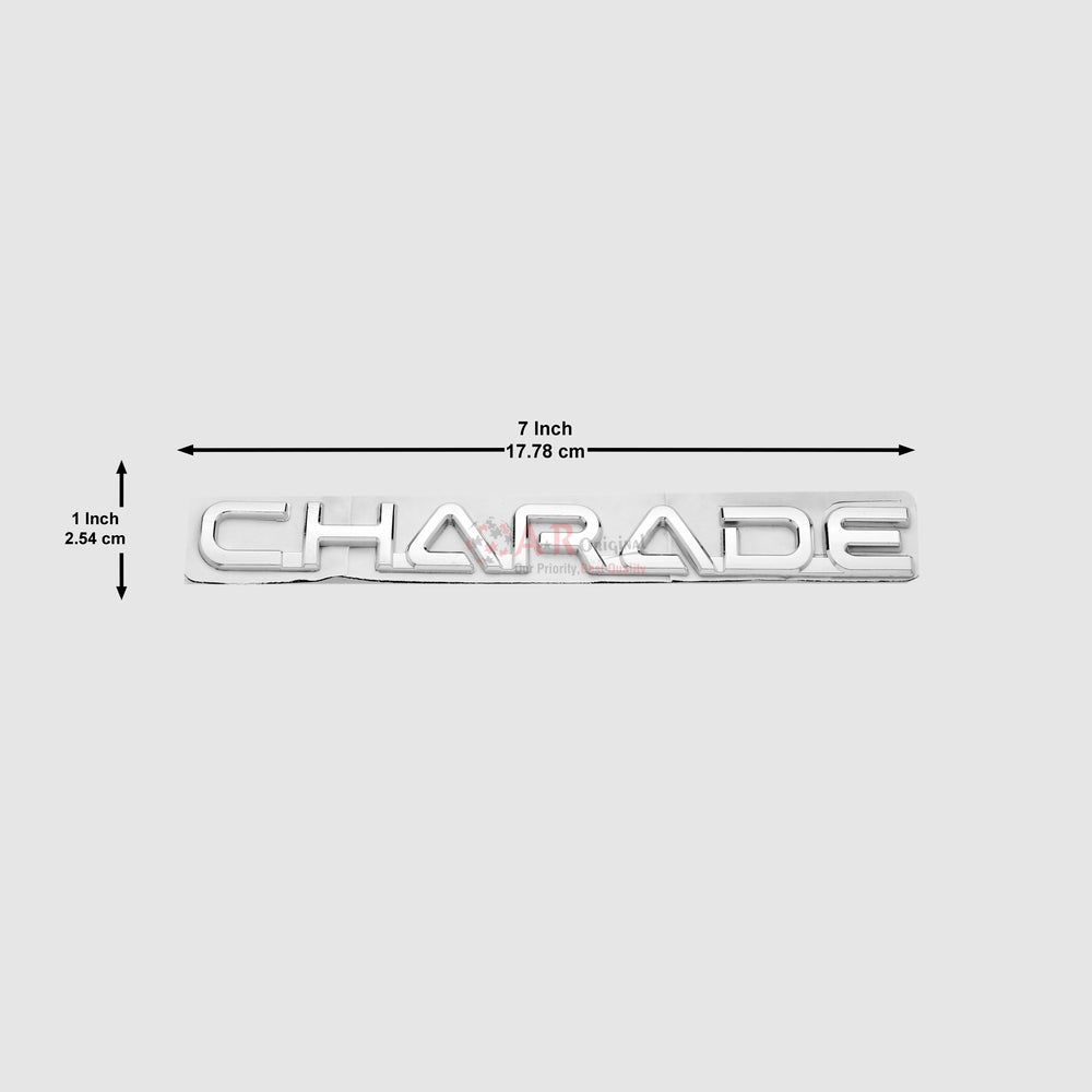 Charade Emblem 1x7inch-2.5x17.5cm Chrome IP Badge