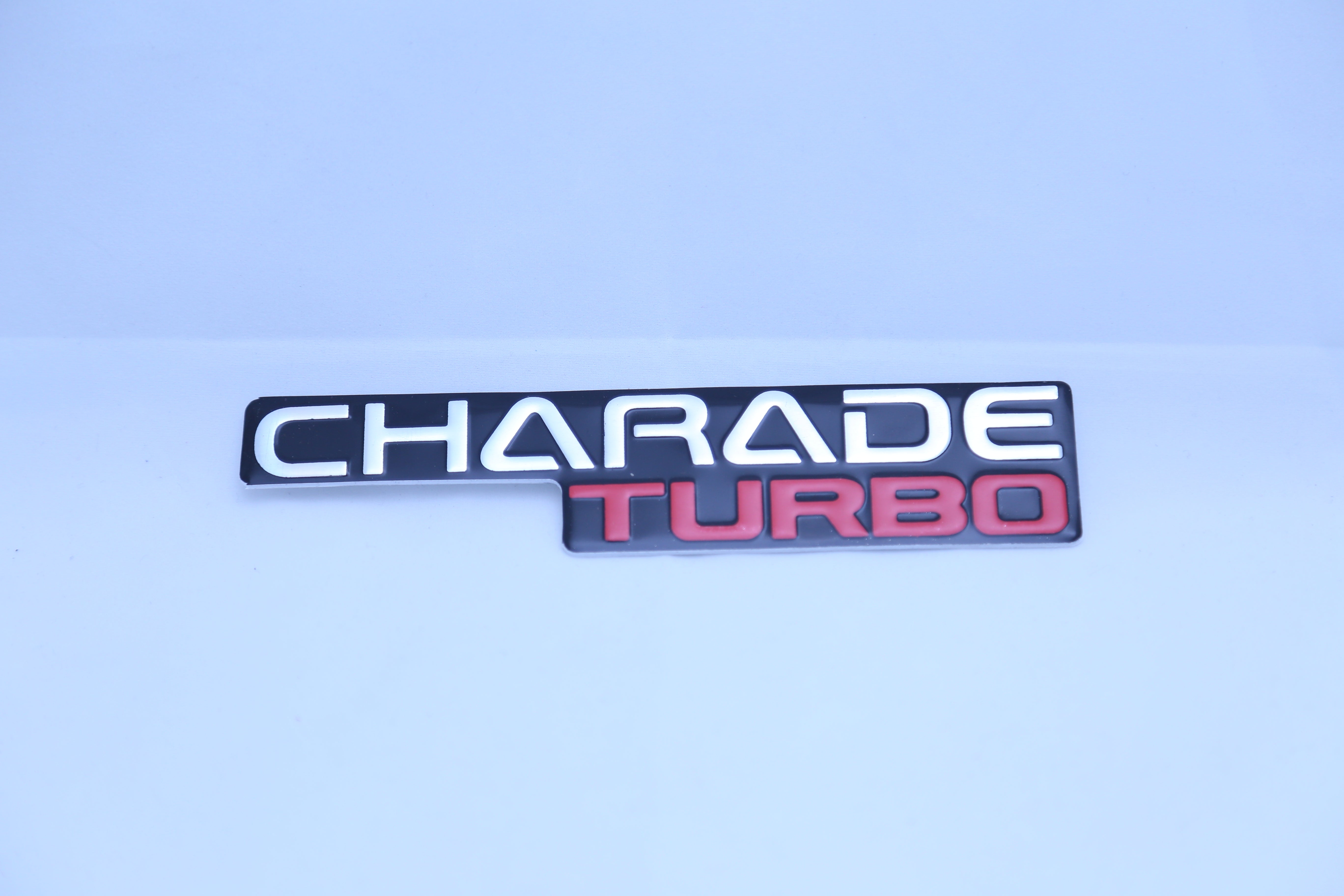Charade Turbo Emblem 1.5x7inch-4x18cm Black LC Badge