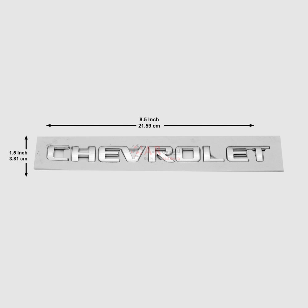 Chevrolet Emblem Separate Alpha 1.5x8.5inch-3.75-22cm Chrome IP Badge