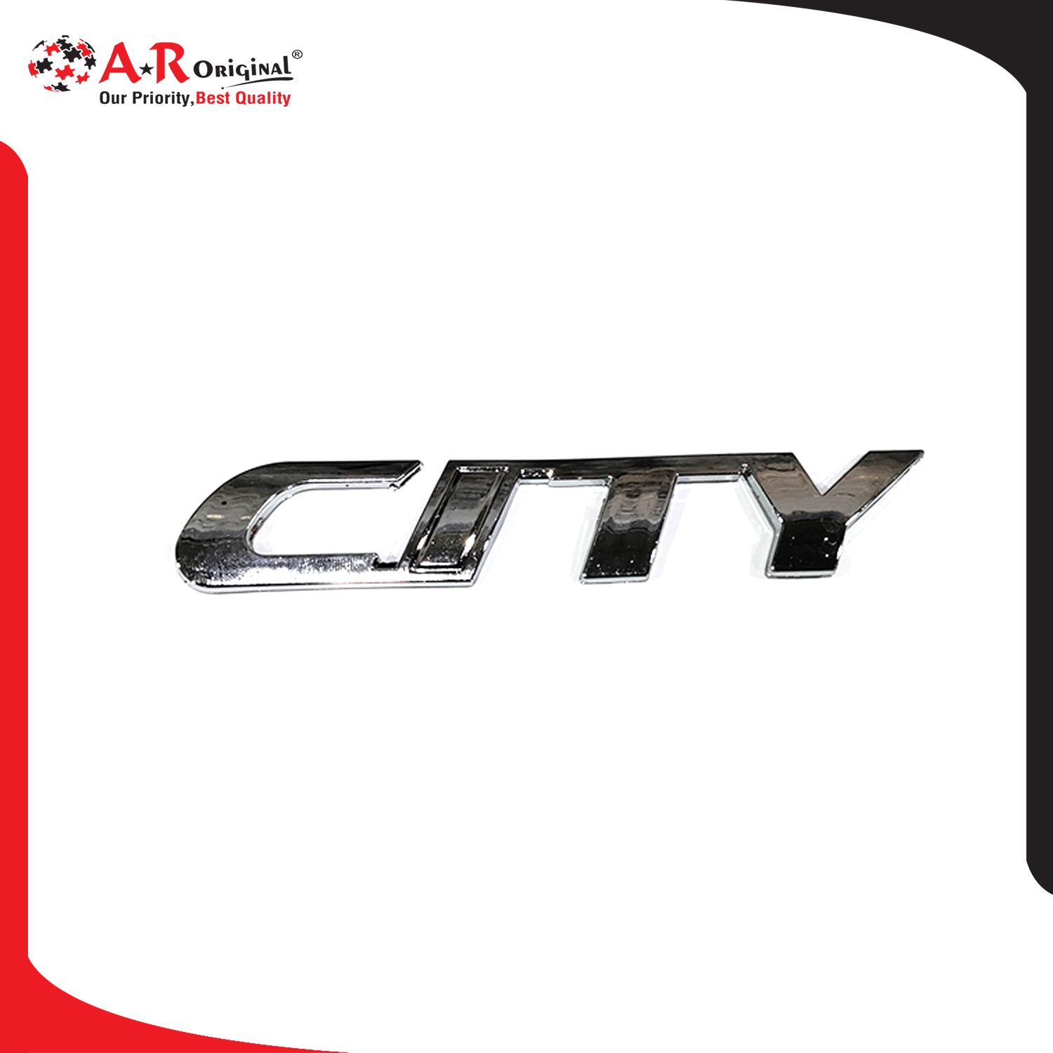 City Emblem 2008 0.7x4.5inch-2.5x11.45cm Chrome LC Badge