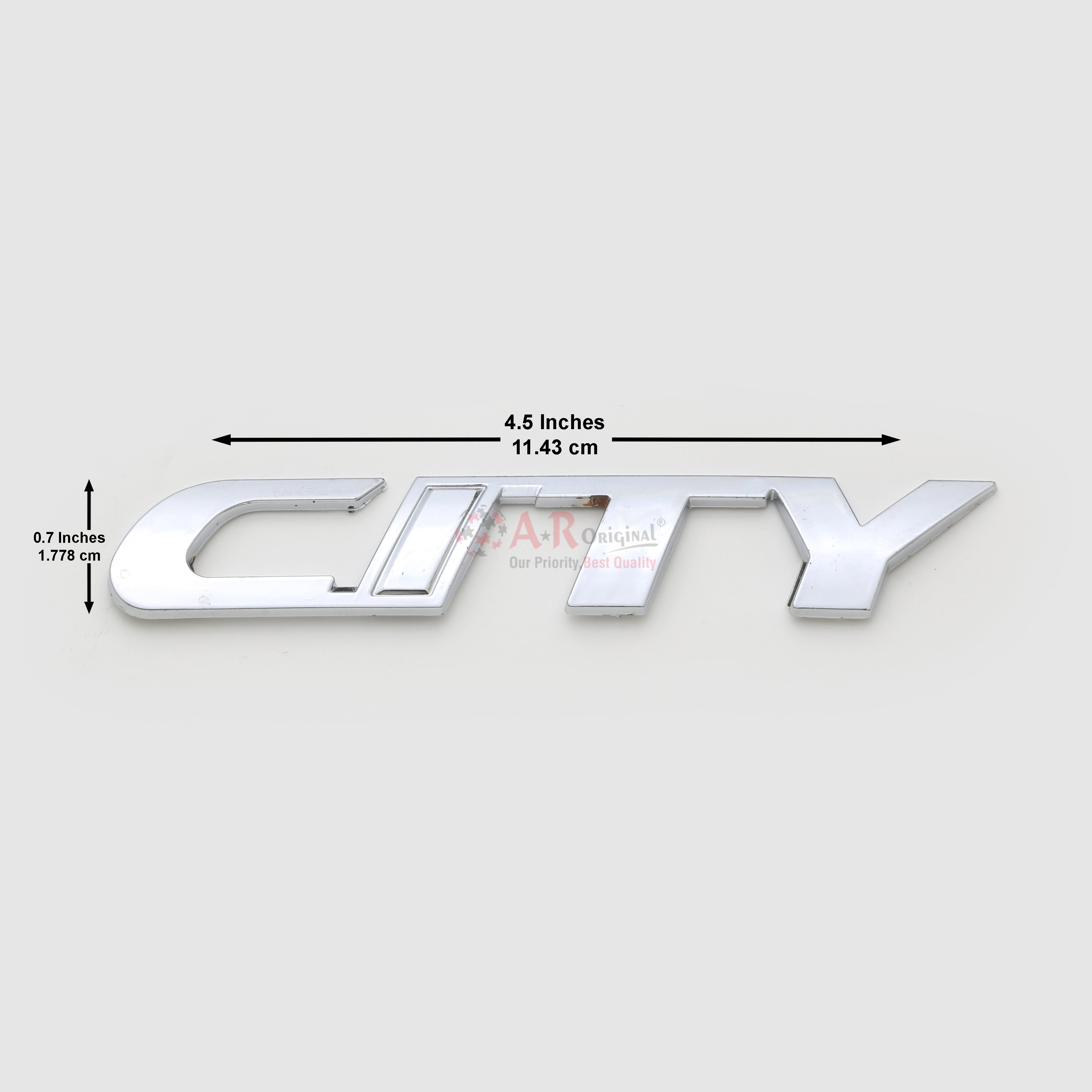 City Emblem 2008 0.7x4.5inch-2.5x11.45cm Chrome LC Badge