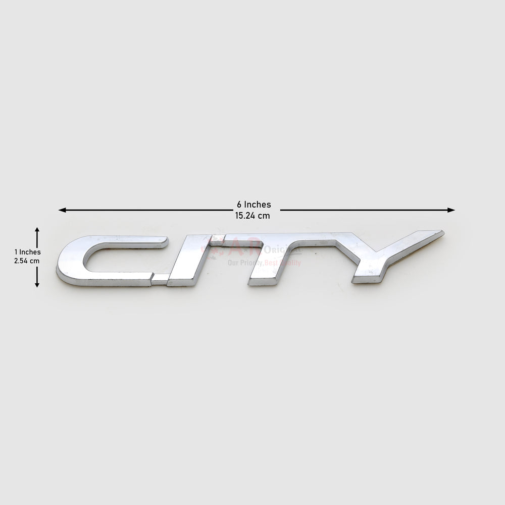 City Emblem 2024 1x6inch-2,5x15cm Chrome LC Badge