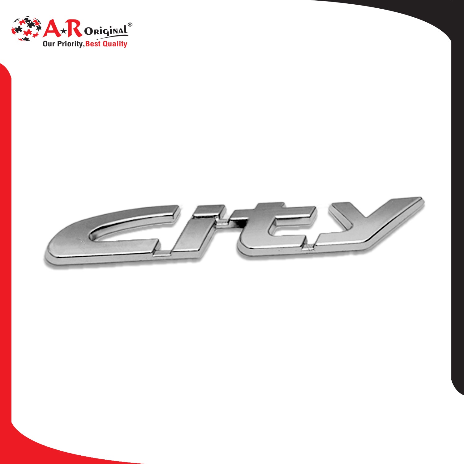 City Emblem 90's 1x5inch-2.5x12.7cm Chrome LC Badge