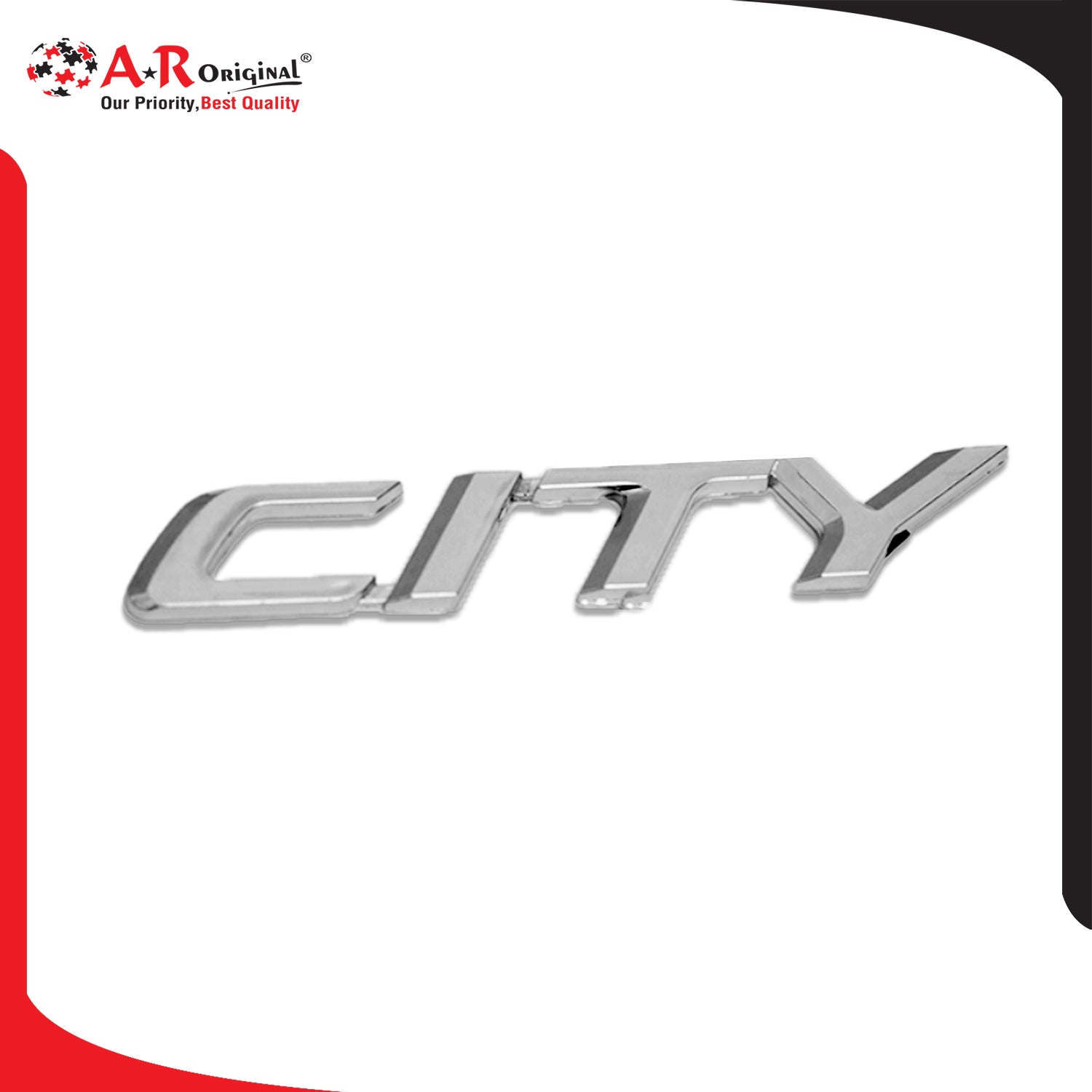 City Emblem GM09-14 1x6inch-2.5x15cm Chrome LC Badge