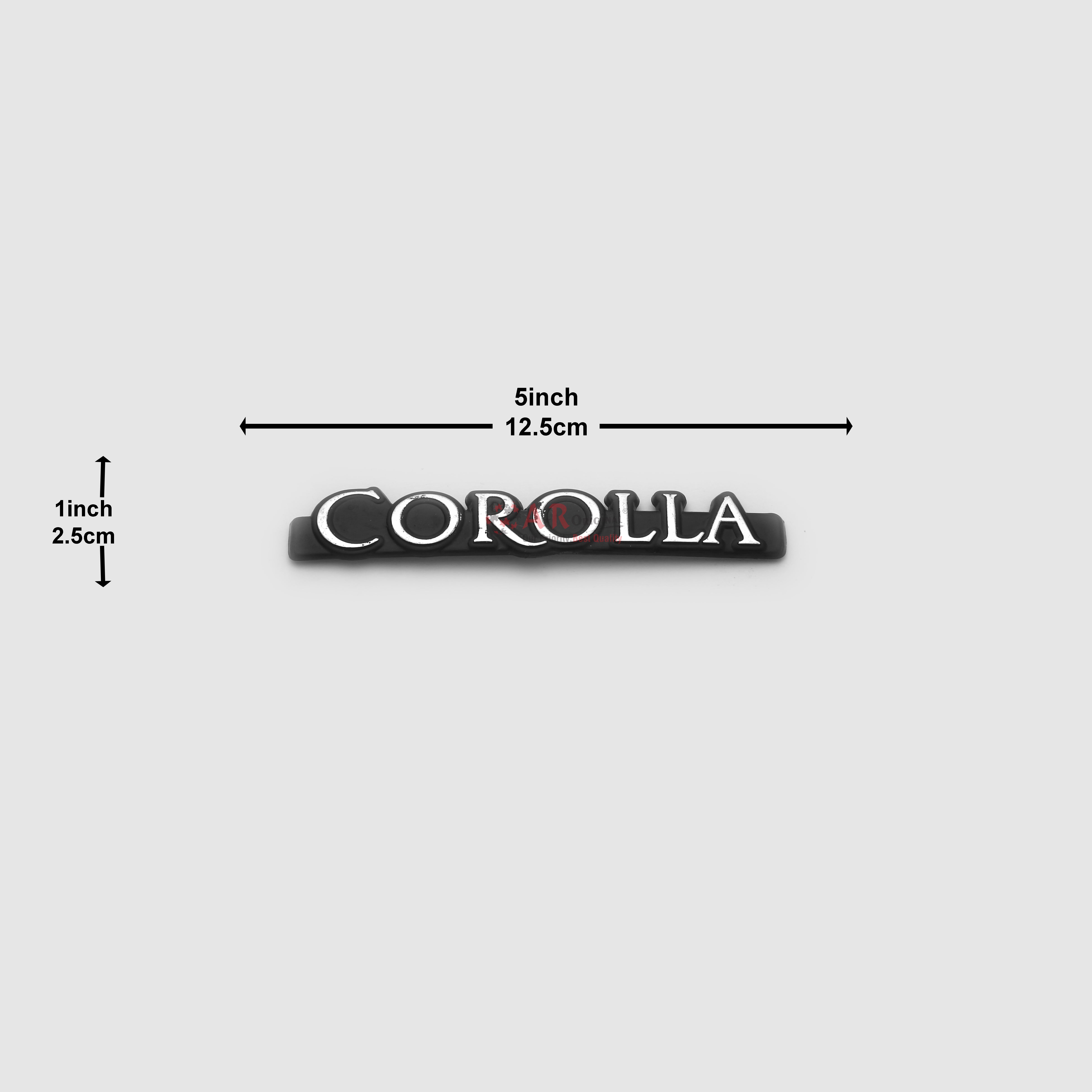 Corolla Emblem 1x5inch-2.5x12.5cm 1976 side Fender Black LC Badge
