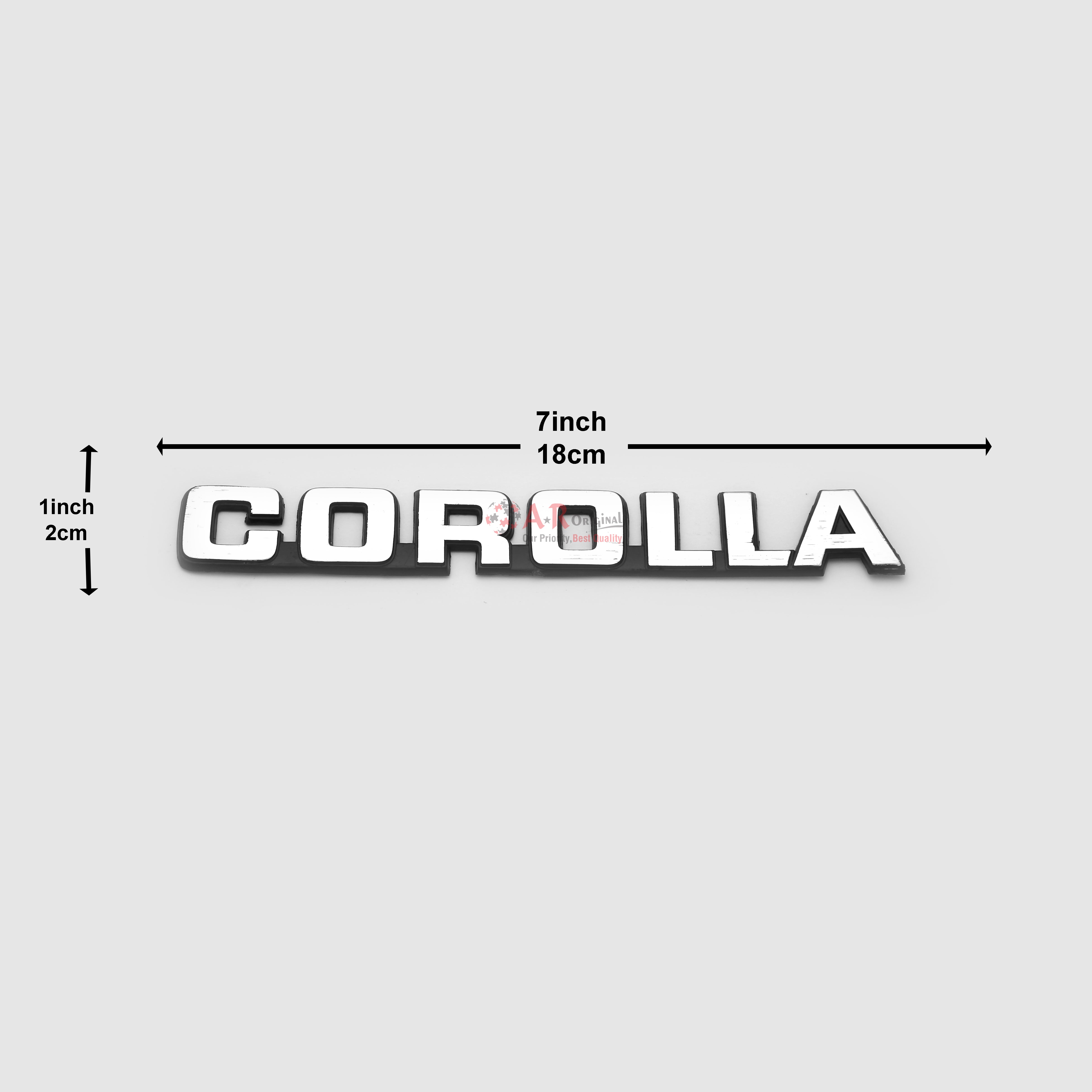 Corolla Emblem 82 1x7inch-2x18cm Black LC Badge