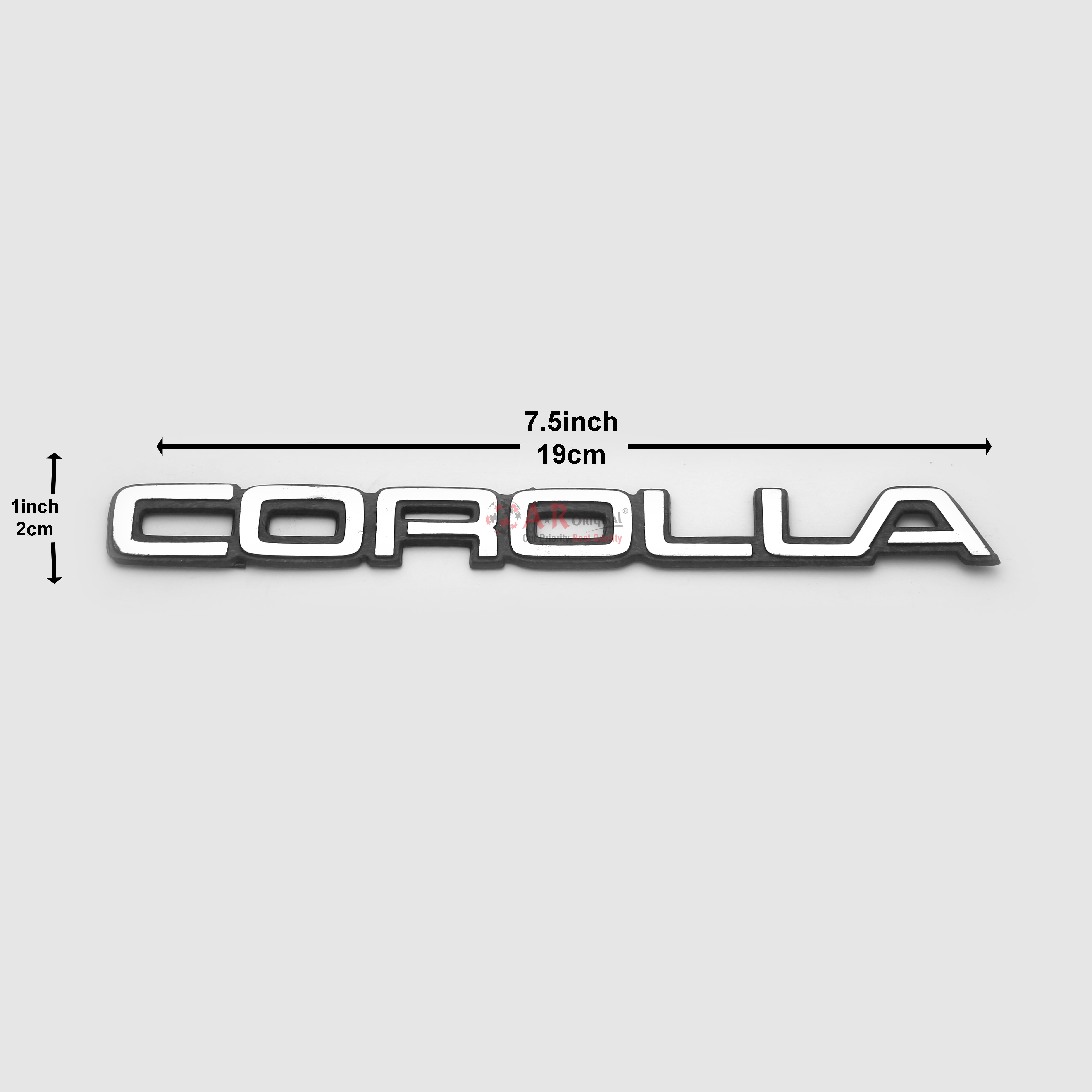Corolla Emblem 88 1x7.5inch-2x19cm Black LC Badge