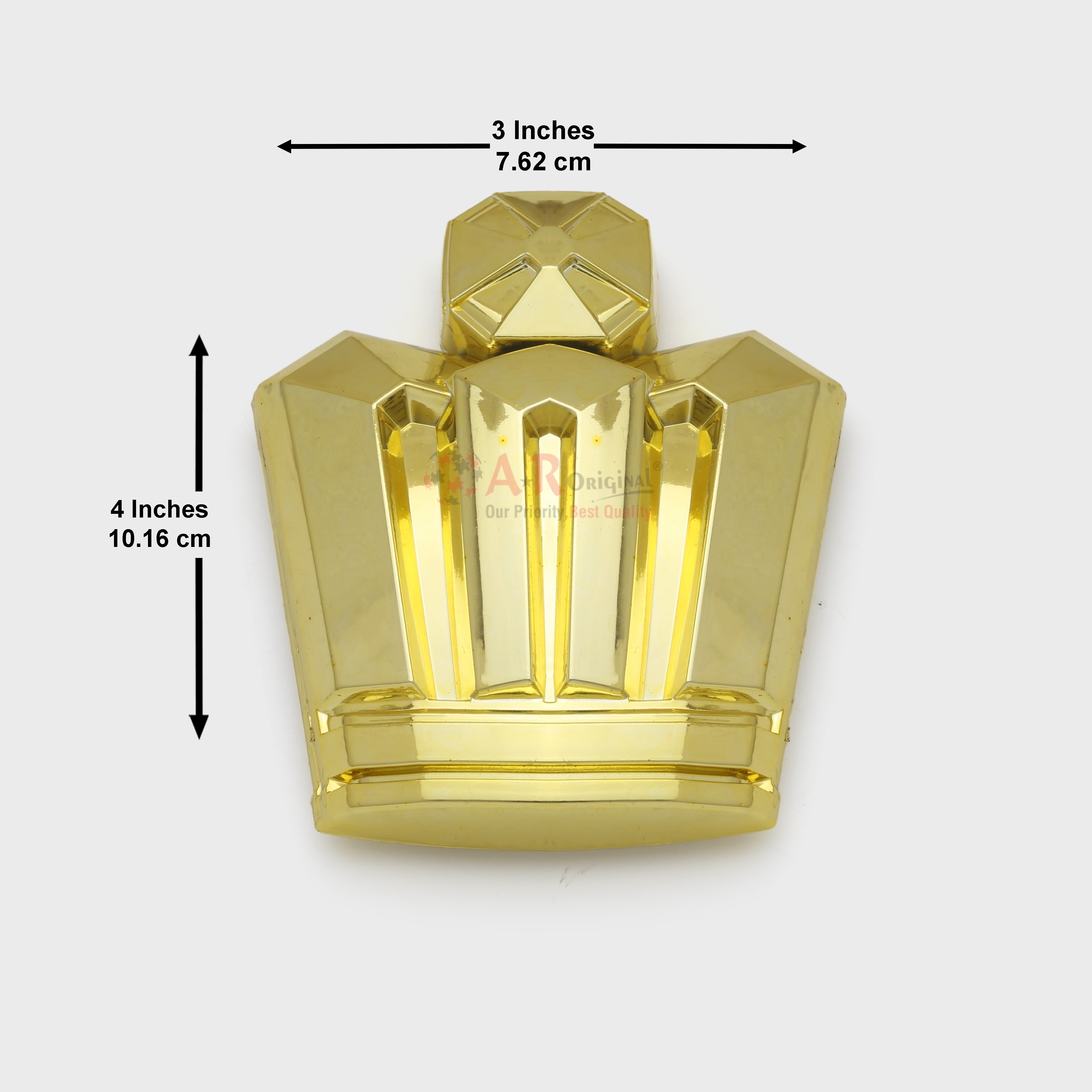 Crown Logo Front Golden 3x4inch-7.5x10cm IP Badge
