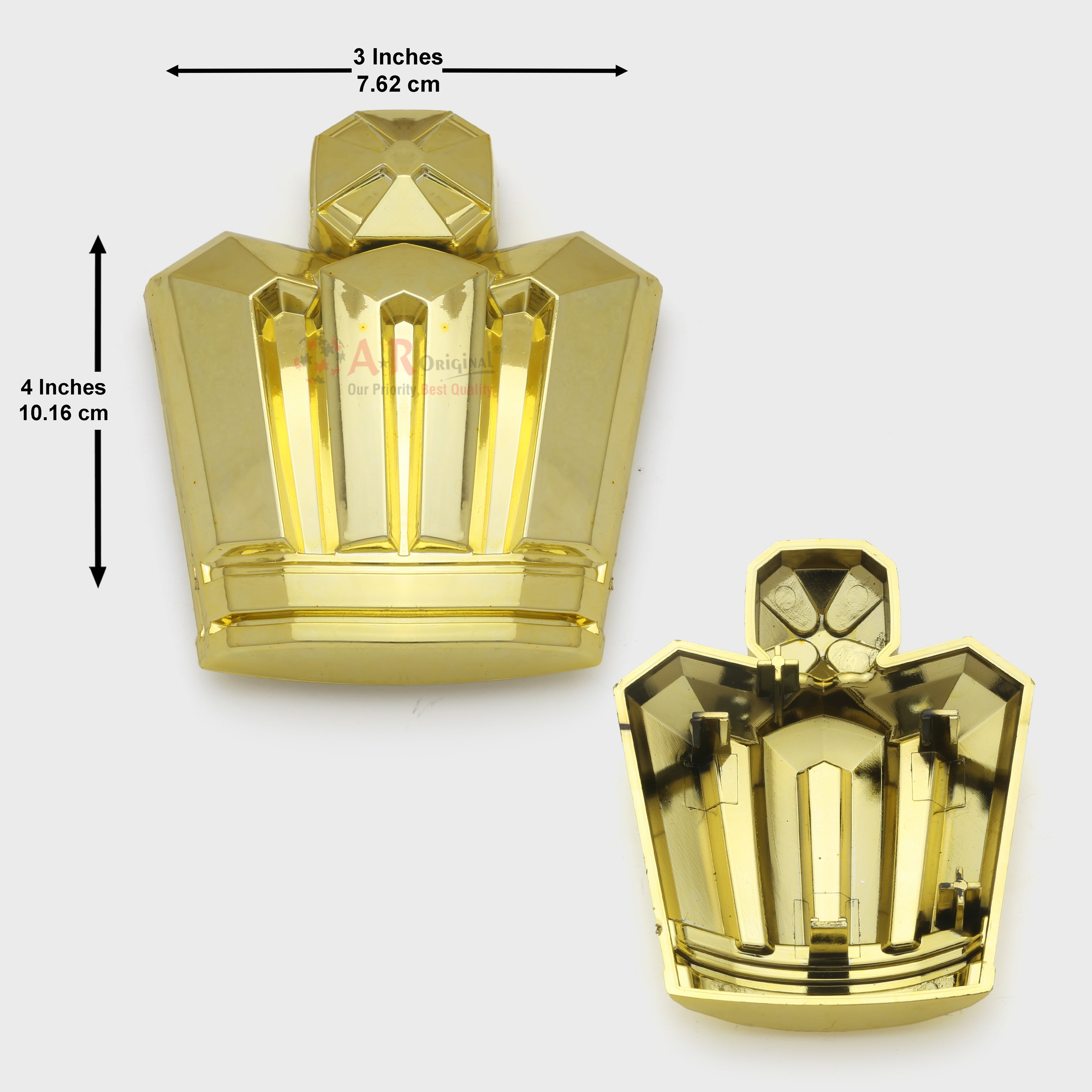 Crown Logo Front Golden 3x4inch-7.5x10cm IP Badge