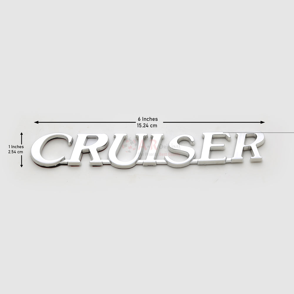 Cruiser Emblem 1x6inch-2.5x15cm Chrome IP Badge
