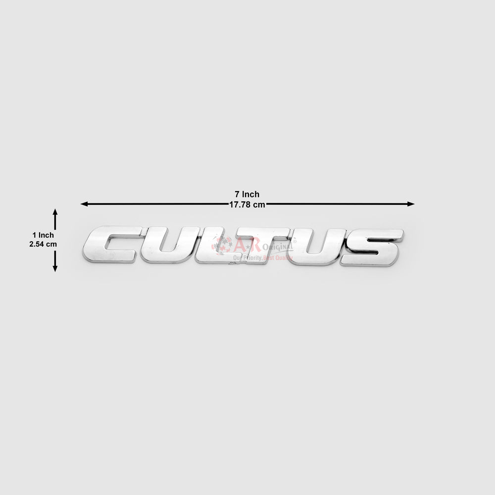 Cultus Emblem 1x7inch-2.5x17.5cm Chrome LC Badge