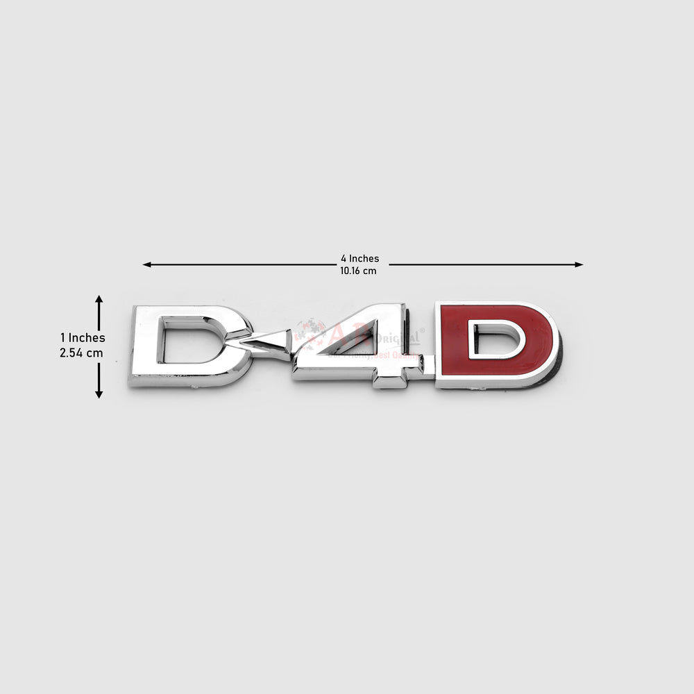D4D Emblem 1x4inch-2.5x10cm Vigo Chrome IP Badge