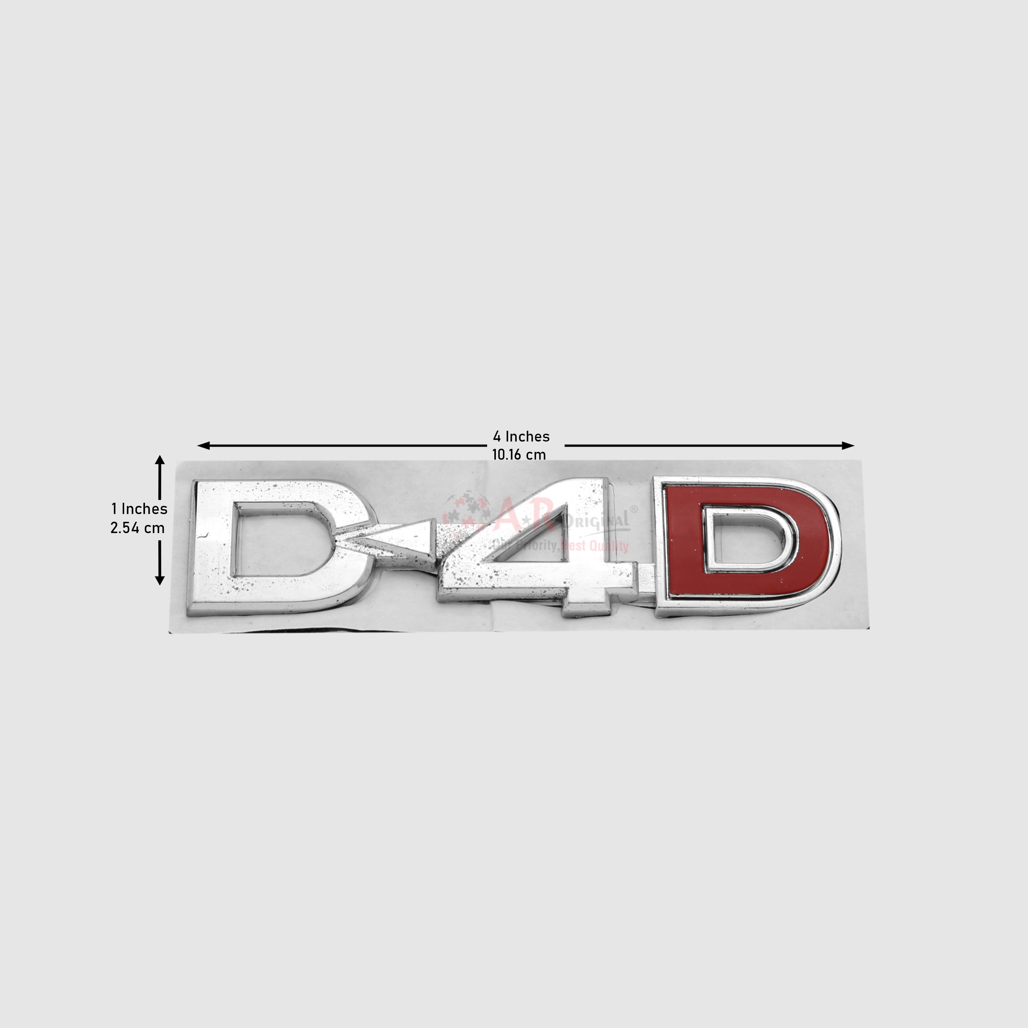 D4D Emblem 1x4inch-2.5x10cm Vigo Chrome LC Badge