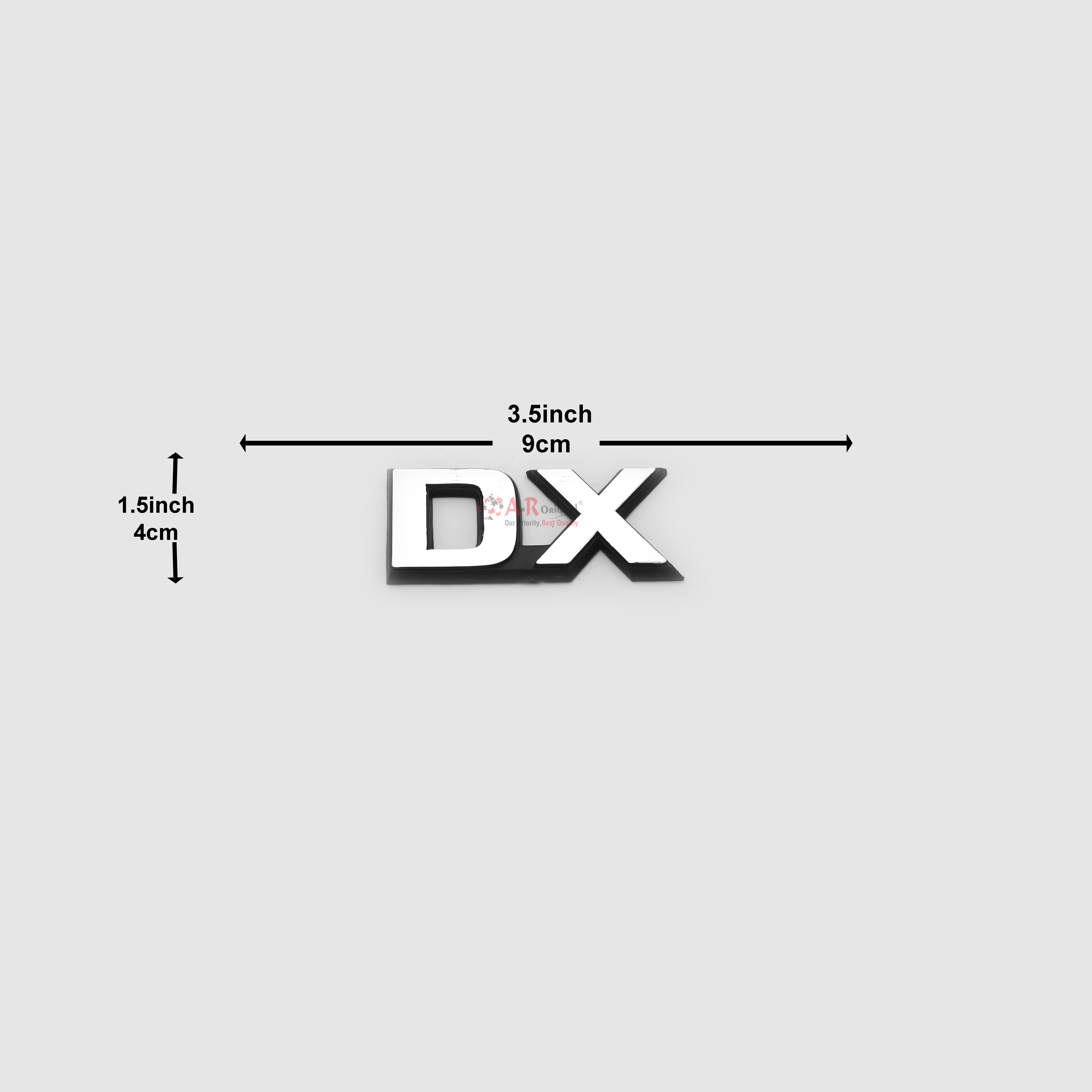 DX Emblem 1.5x3.5inch-4x8cm  Black LC Badge