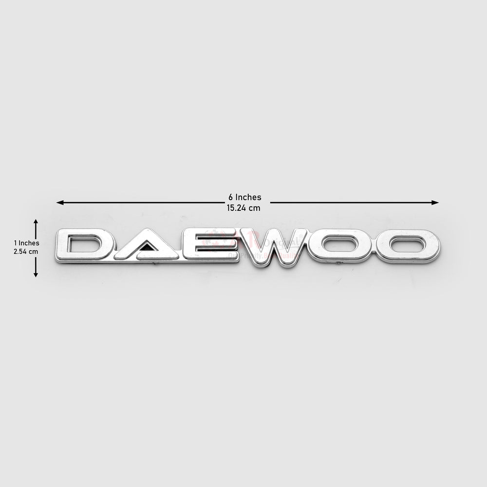 Daewoo Emblem 1x6inch-2x15cm Chrome IP Badge