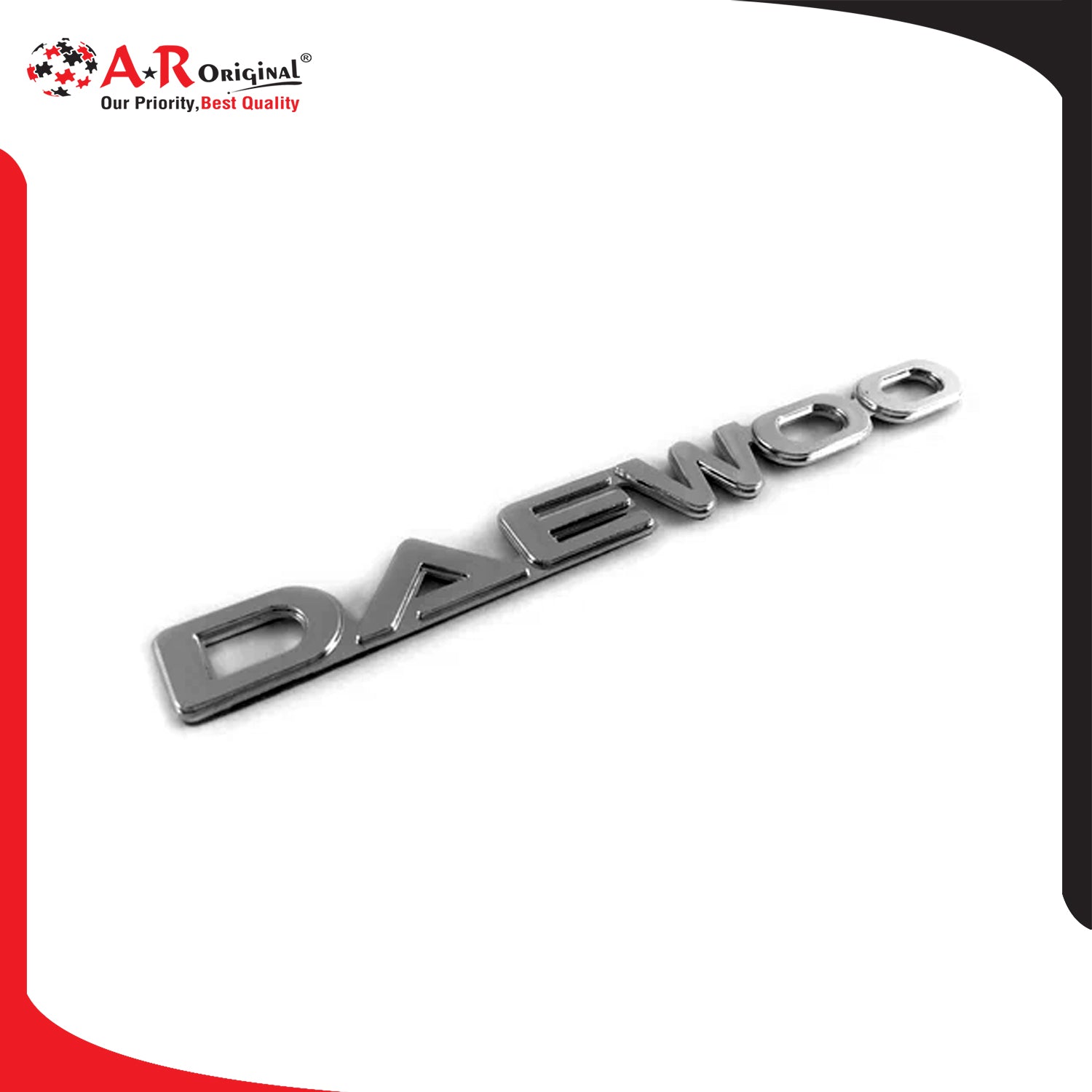 Daewoo Emblem 1x6inch-2x15cm Chrome IP Badge