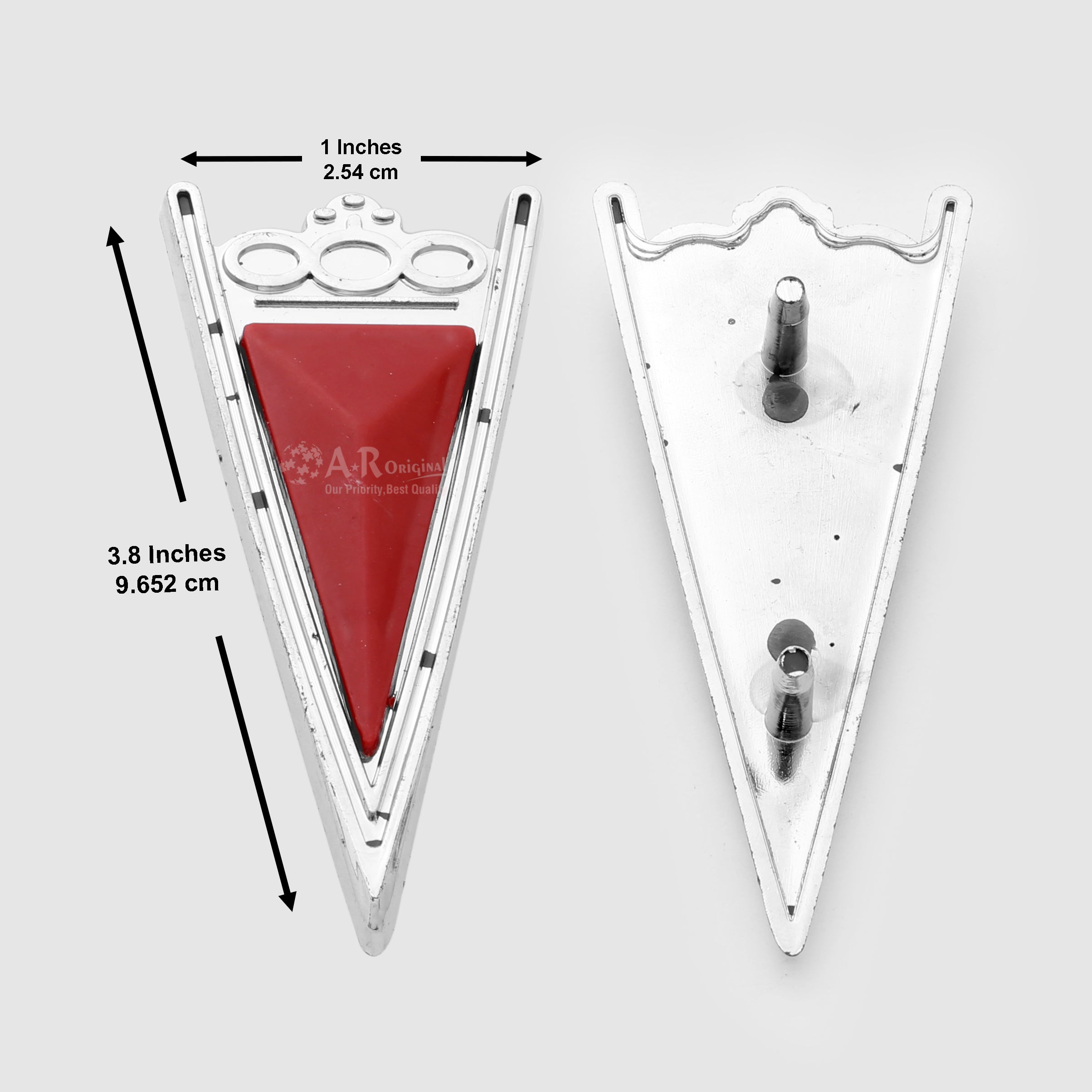 Daewoo Logo Front Grill Red 1x4-2.5x4cm inch Chrome LC Badge