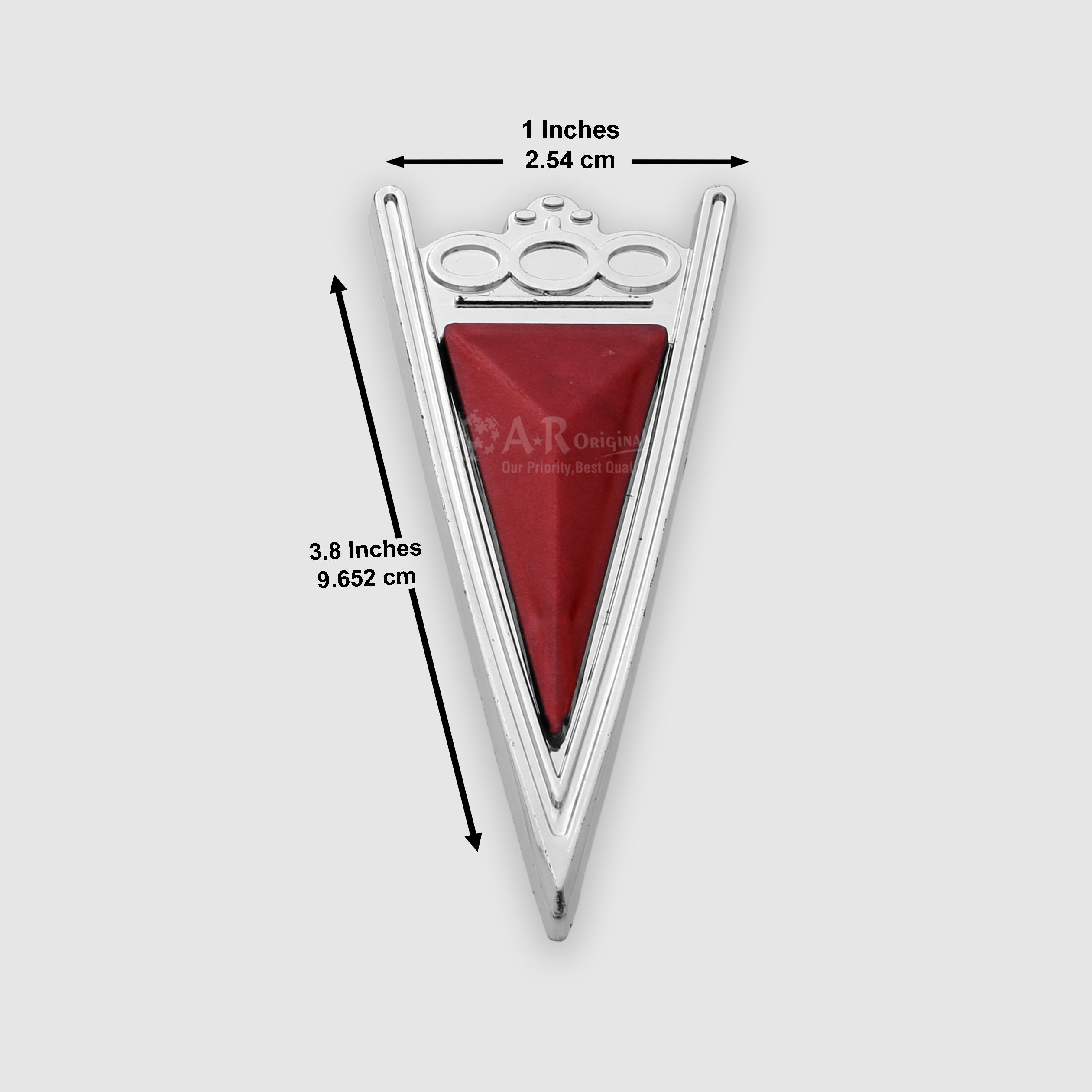 Daewoo Logo Front Grill Shine Red Chrome 1x4inch-2.5x4cm LC Badge