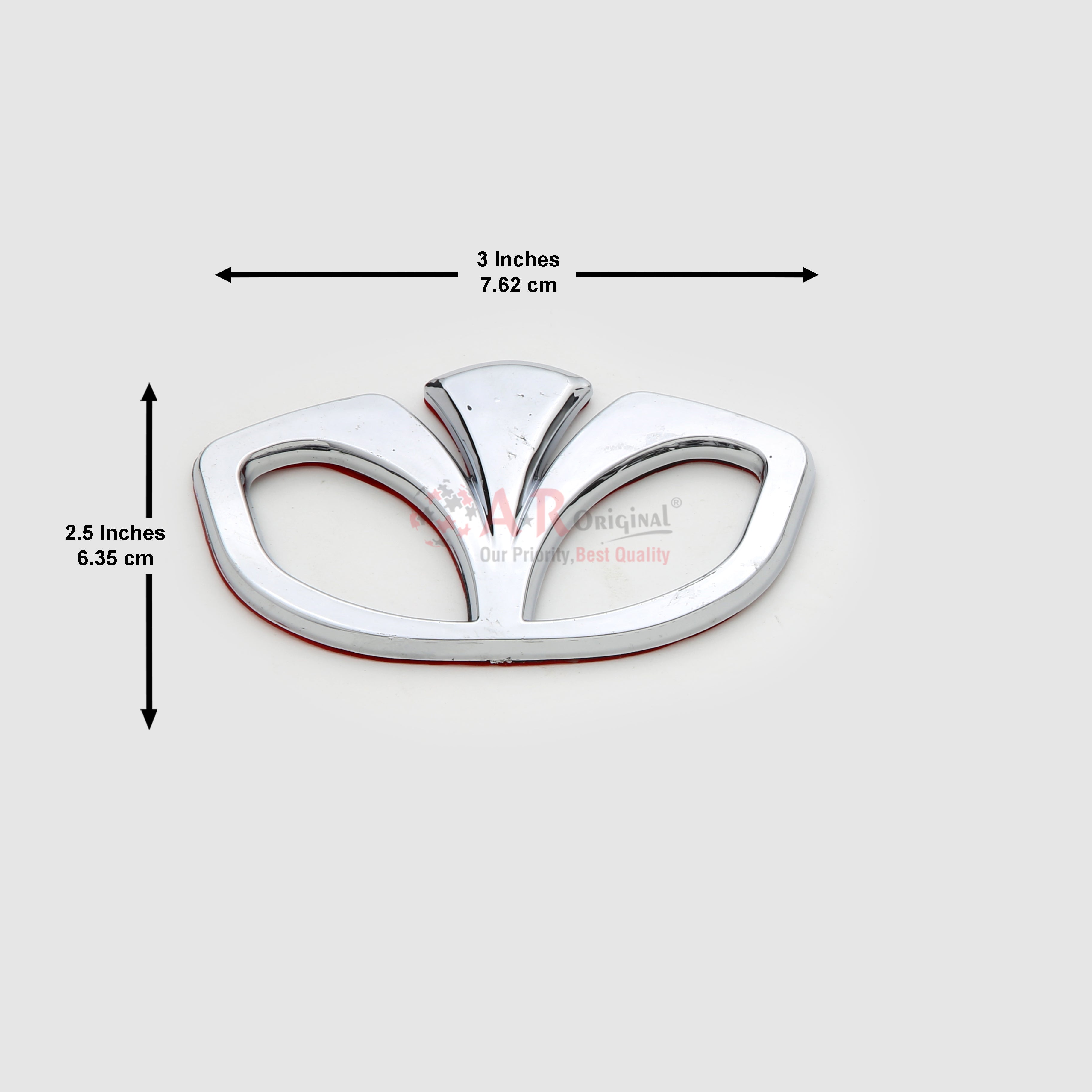 Daewoo Logo Rear IP 2.5x3inch-6x7.5cm Chrome Badge