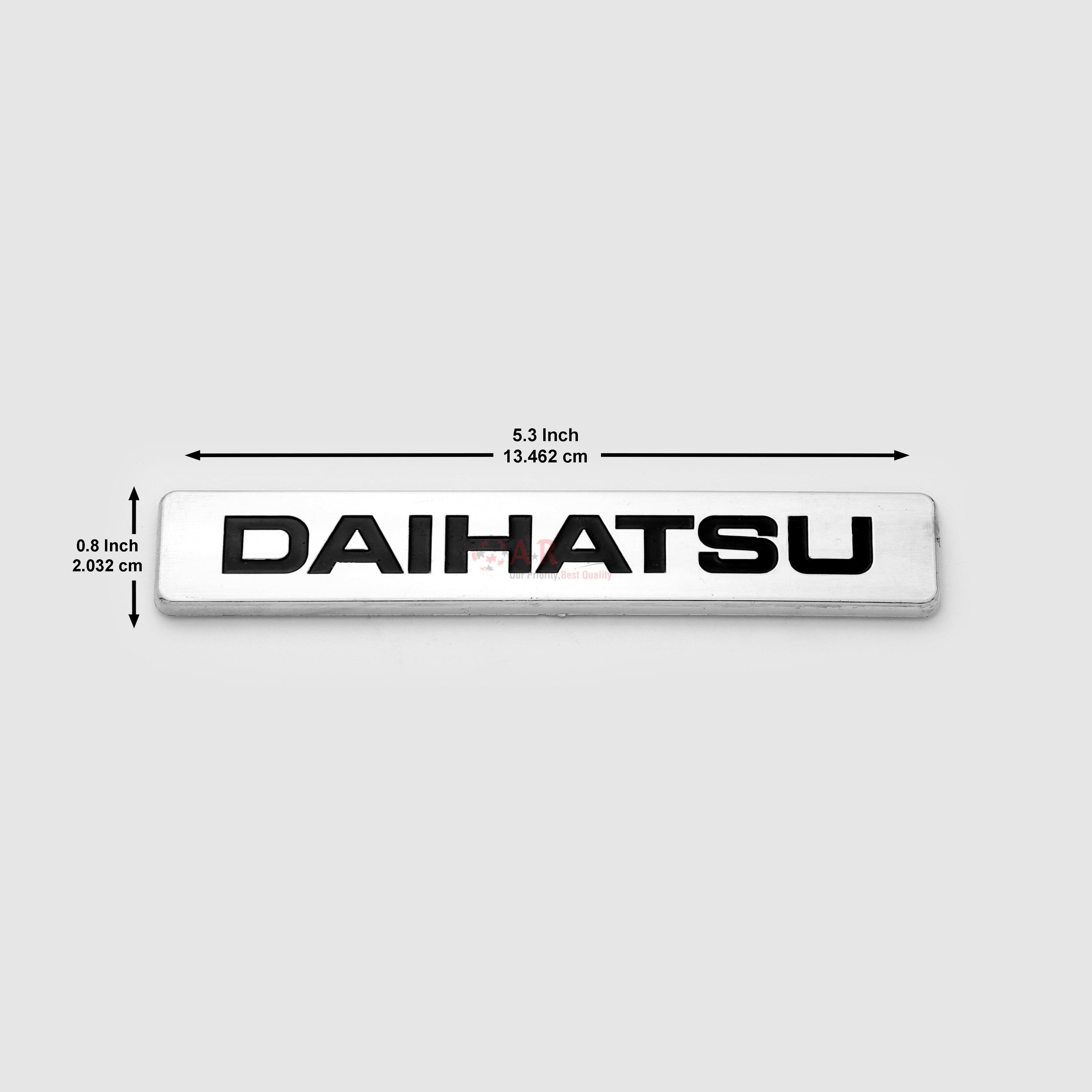 Daihatsu Emblem Cuore 1x5inch-2x13.5cm Chrome LC Badge