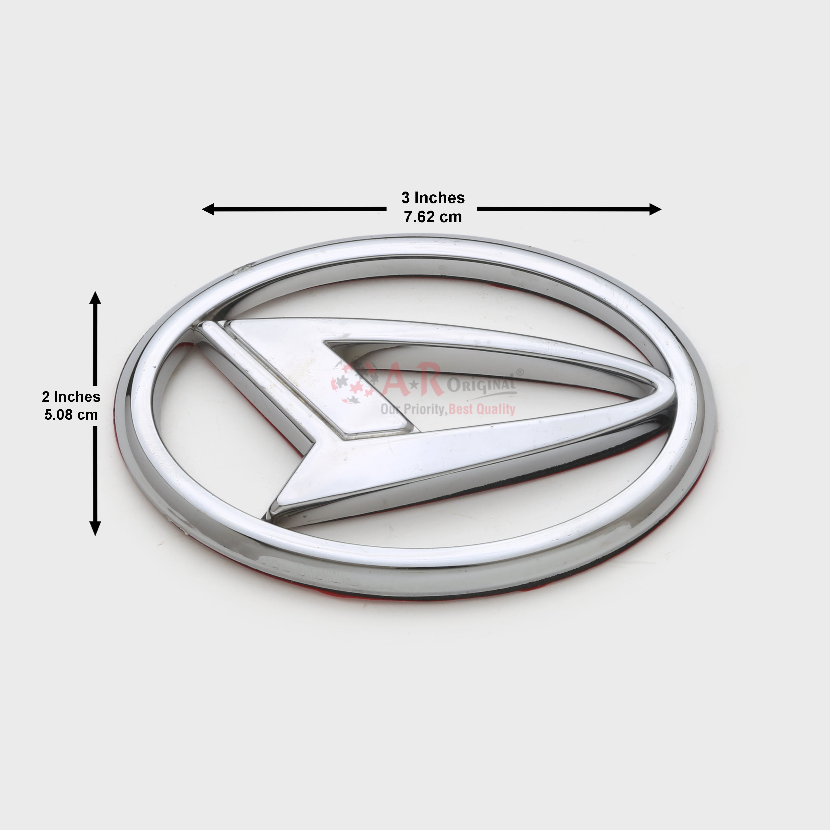 Daihatsu Logo 2x3inch-5x8cm Small Chrome IP Badge
