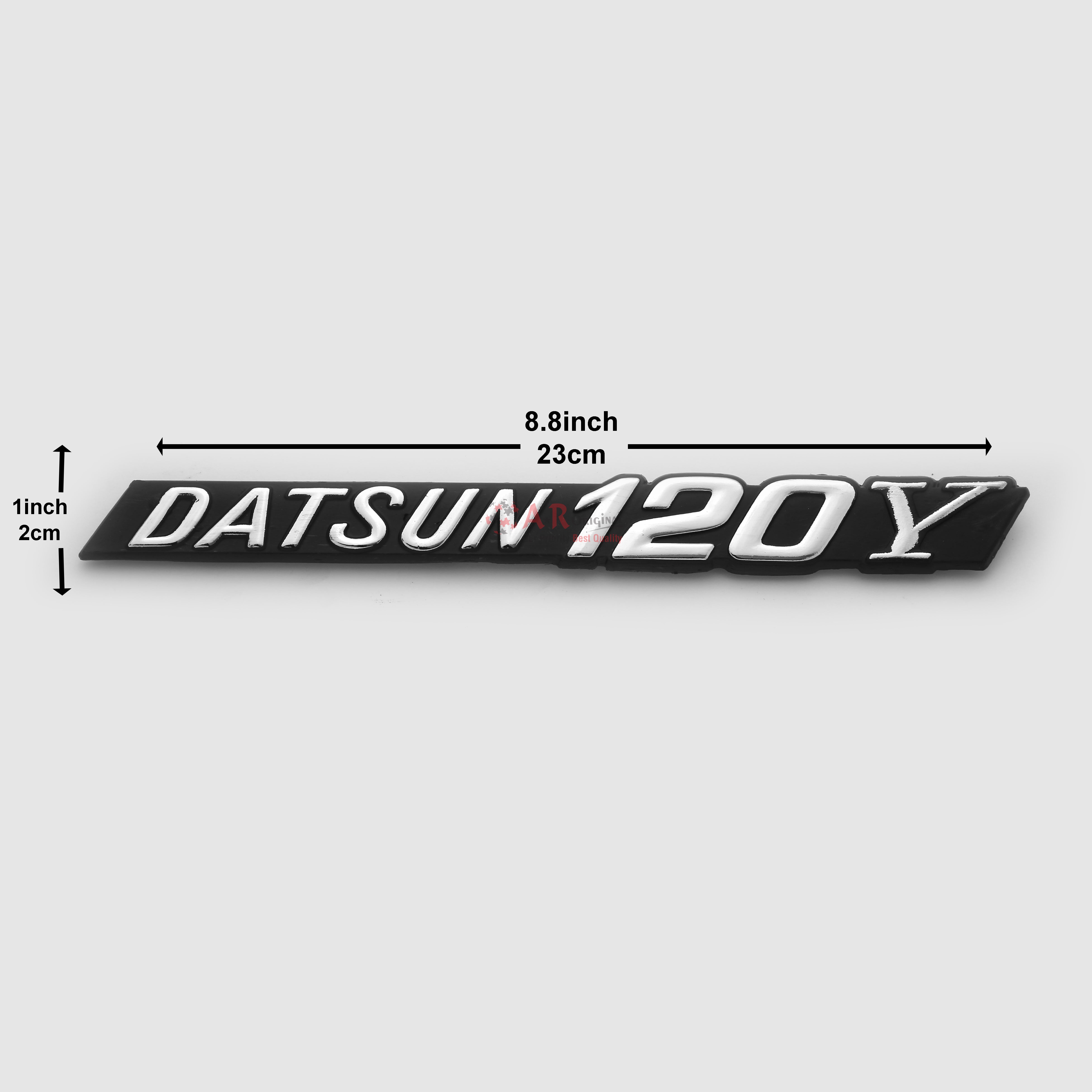 Datsun120y Emblem 1x8.8inch-2x23cm Big Black LC Badge