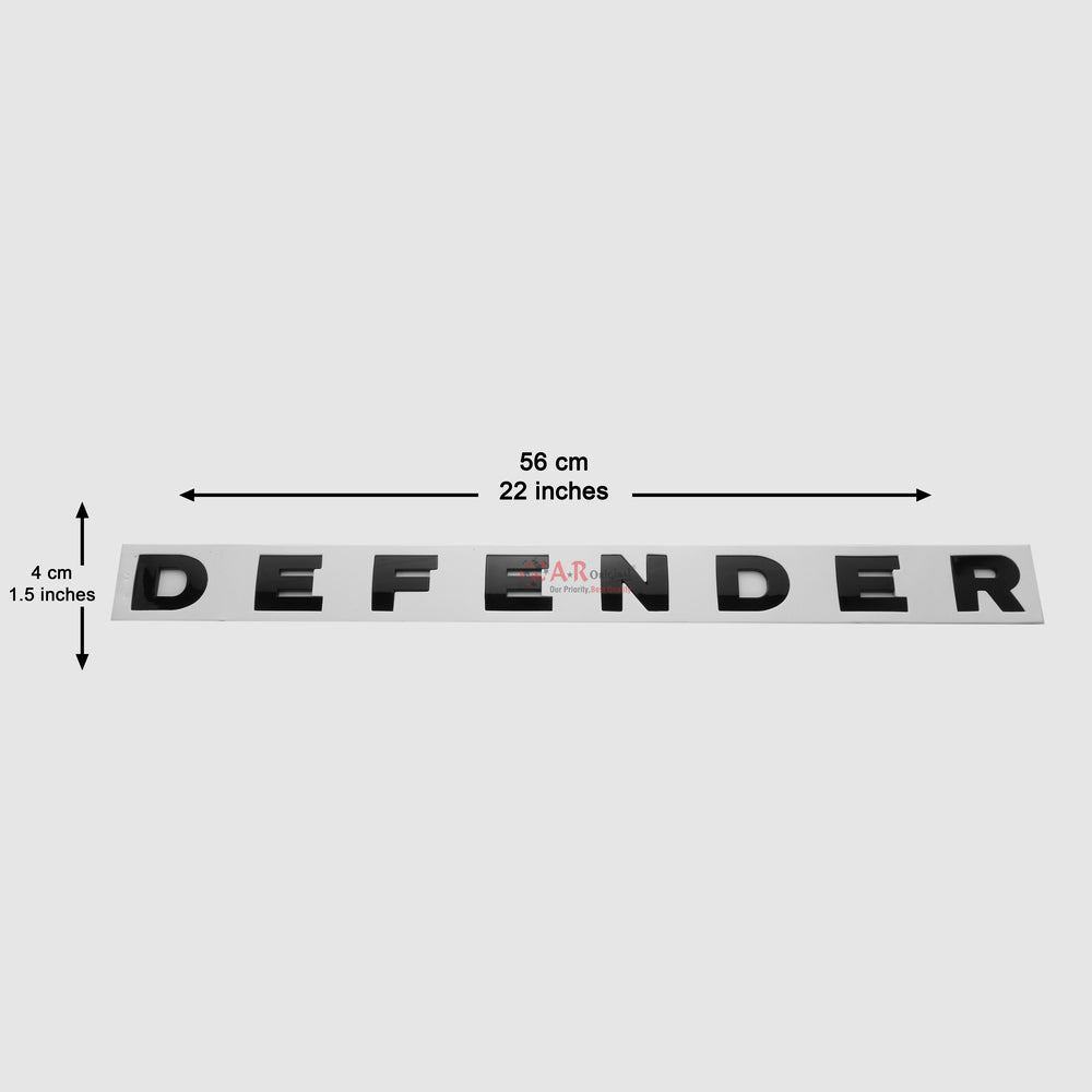 Defender Emblem 4x56cm Black IP Badge