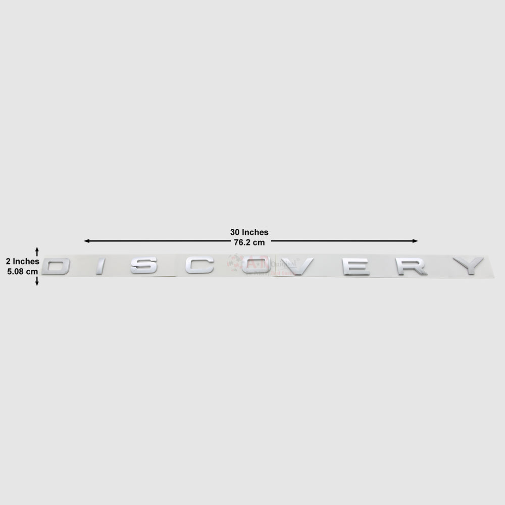 Discovery Emblem 2x30inch-5x75cm Bonnet Silver IP Badge
