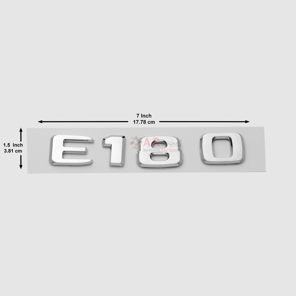 E180 Emblem Big 1x7inch-1.5x18cm Chrome IP Badge
