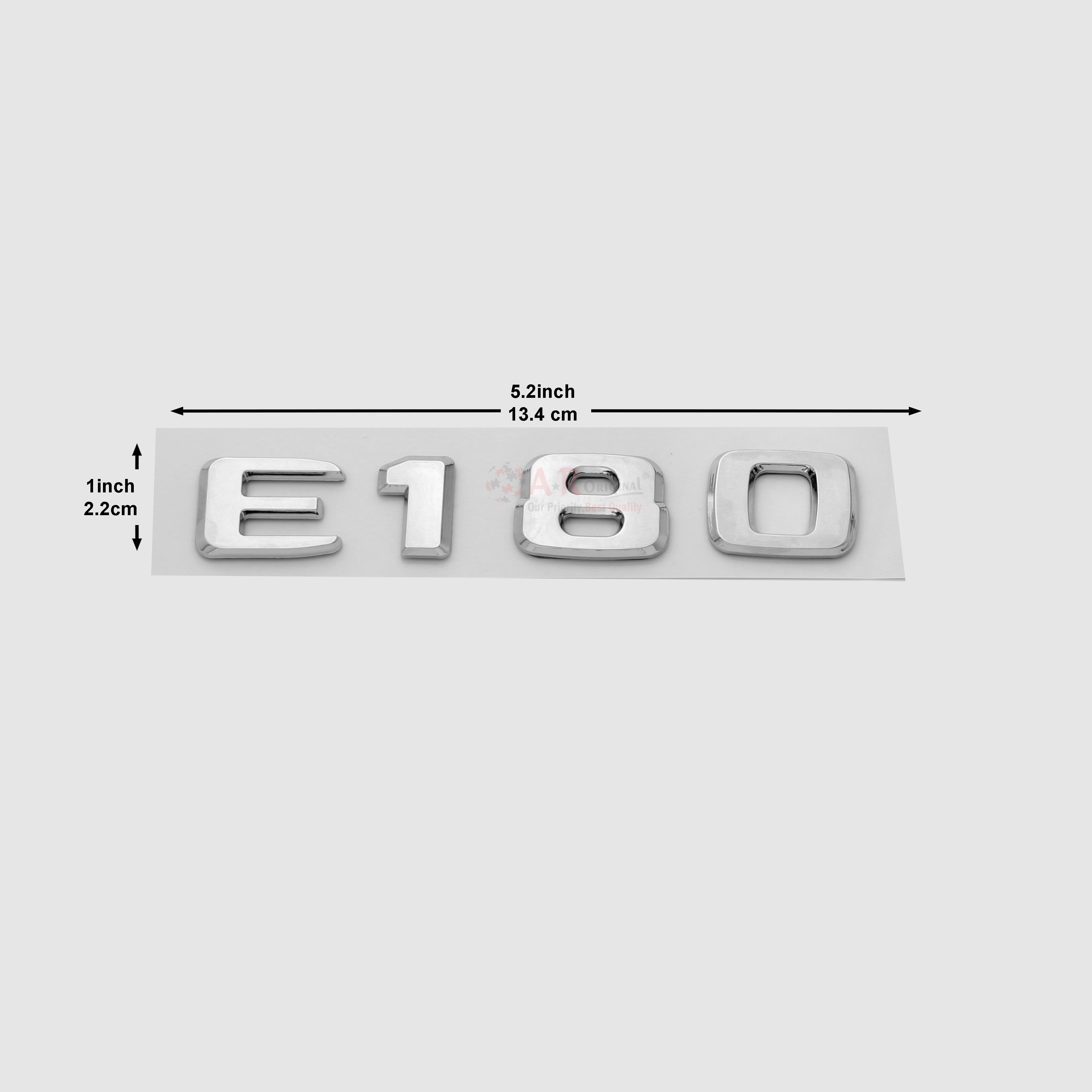 E180 Emblem Med 1x5inch-2.5x13cm Chrome IP Badge