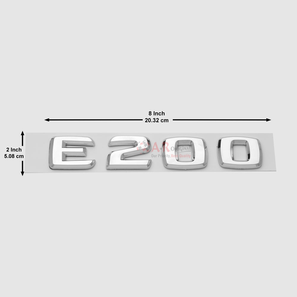 E200 Emblem 1.5x7inch-4x18cm Chrome IP Badge