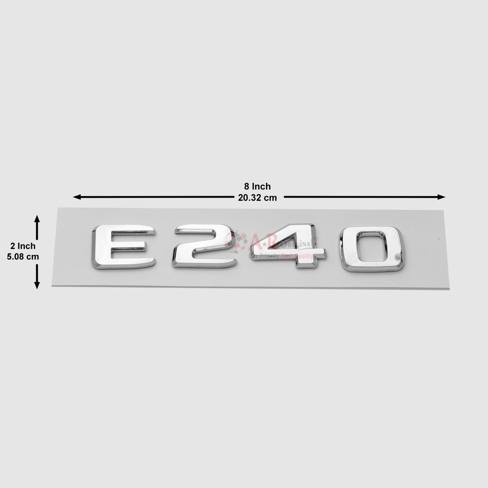 E240 Emblem Big 1.5x8inch-4x18cm Chrome IP Badge