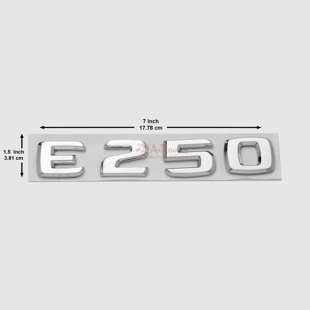 E250 Emblem Big 1.5x7inch-3.5x18cm Chrome IP Badge