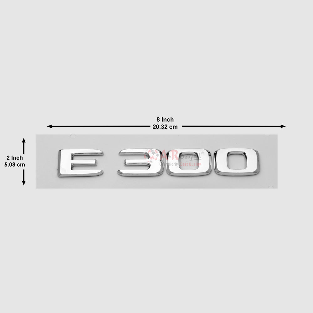 E300 Emblem Big 1.5x8inch-5x18cm Chrome IP Badge