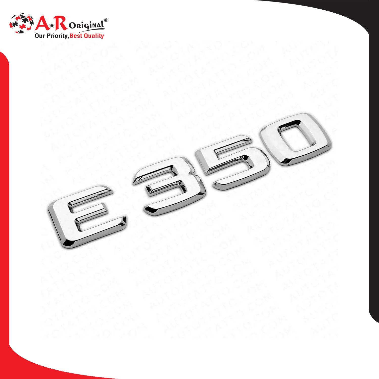 E350 Emblem 1.5x7inch-5x20cm Chrome IP Badge