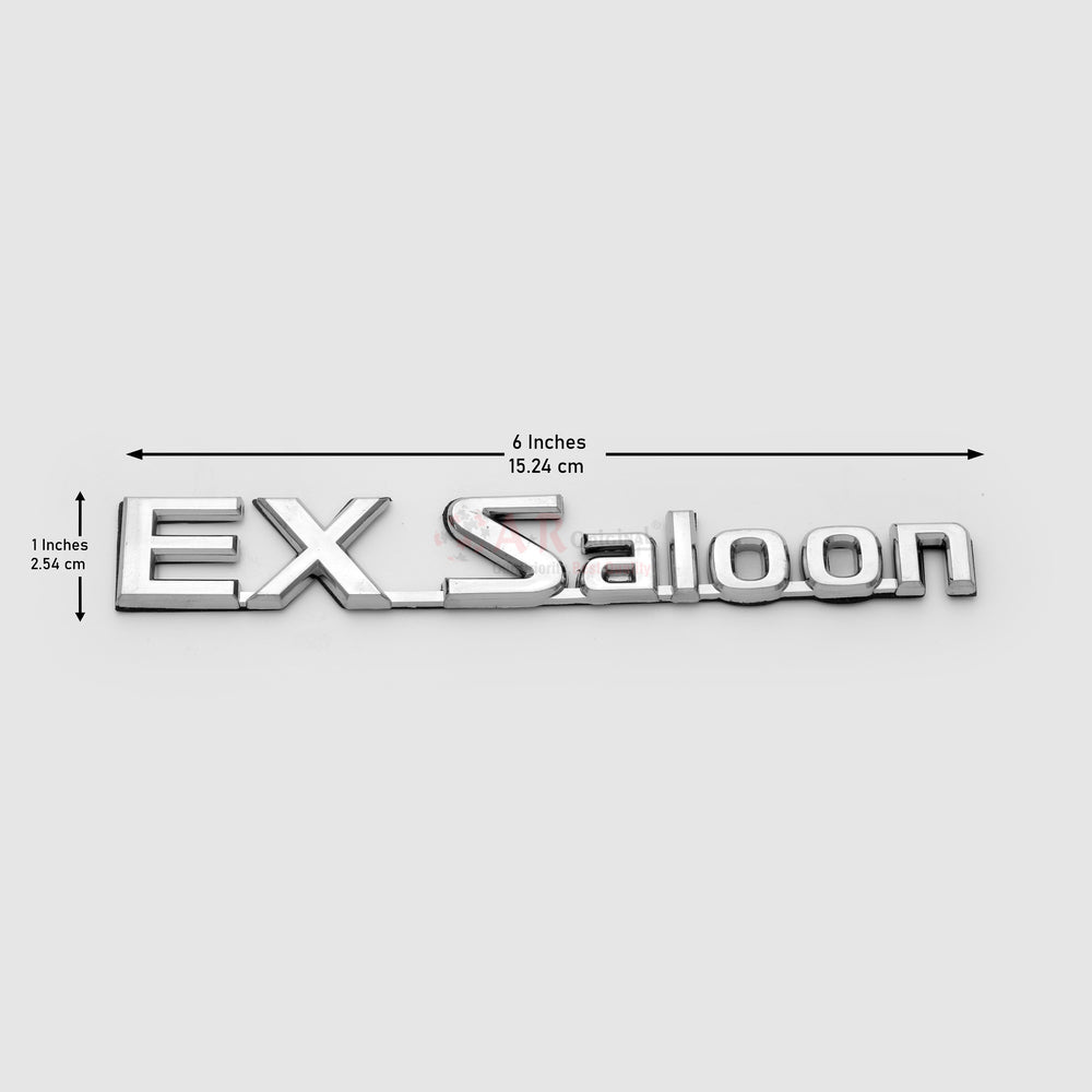 EXSaloon Emblem 1x7inch-2.5x17cm Chrome Thick IP Badge