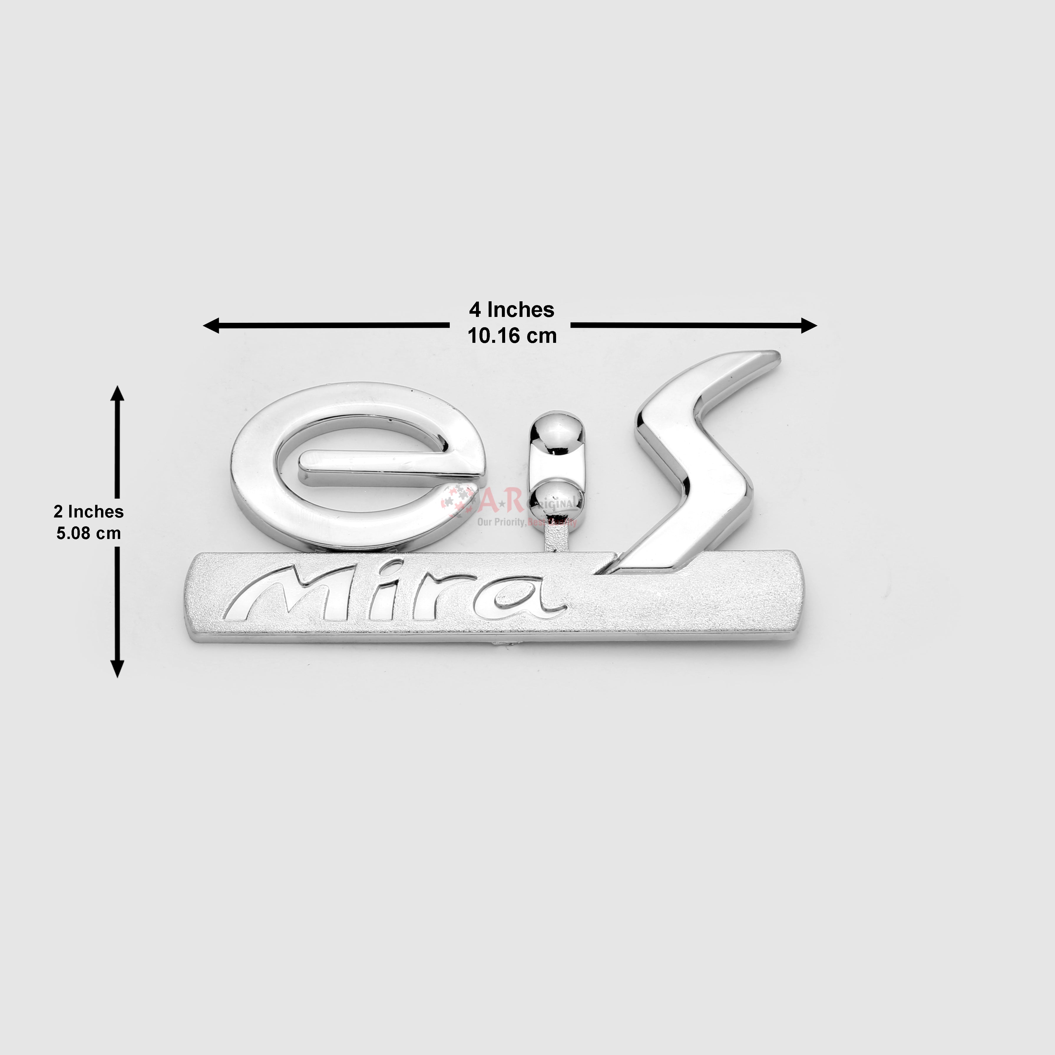 EisMira Emblem Chrome 2x4inch-5x10cm LC Badge