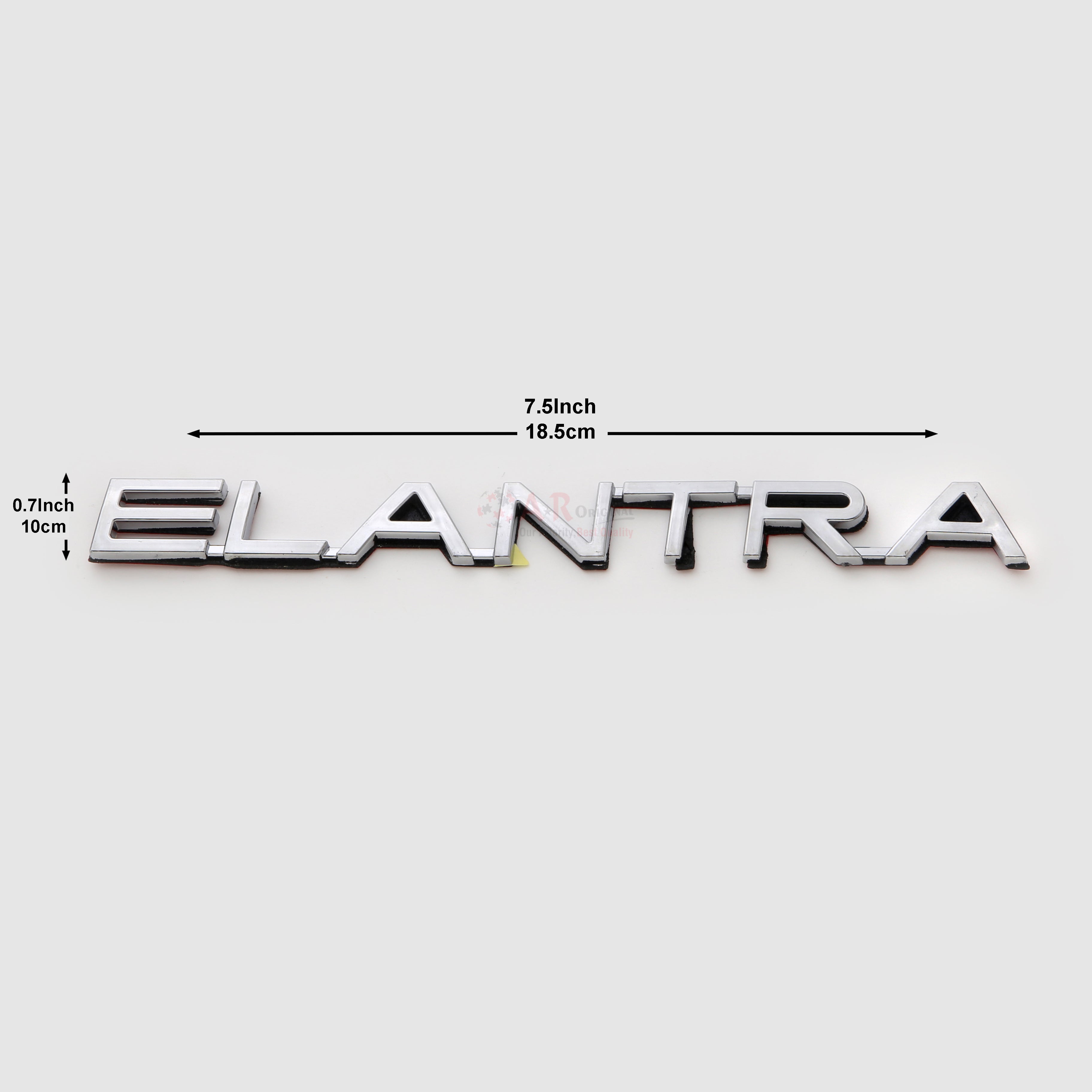 Elantra Emblem Join Alpha 0.7x7.5Inch-10x18.5cm Chrome IP Badge