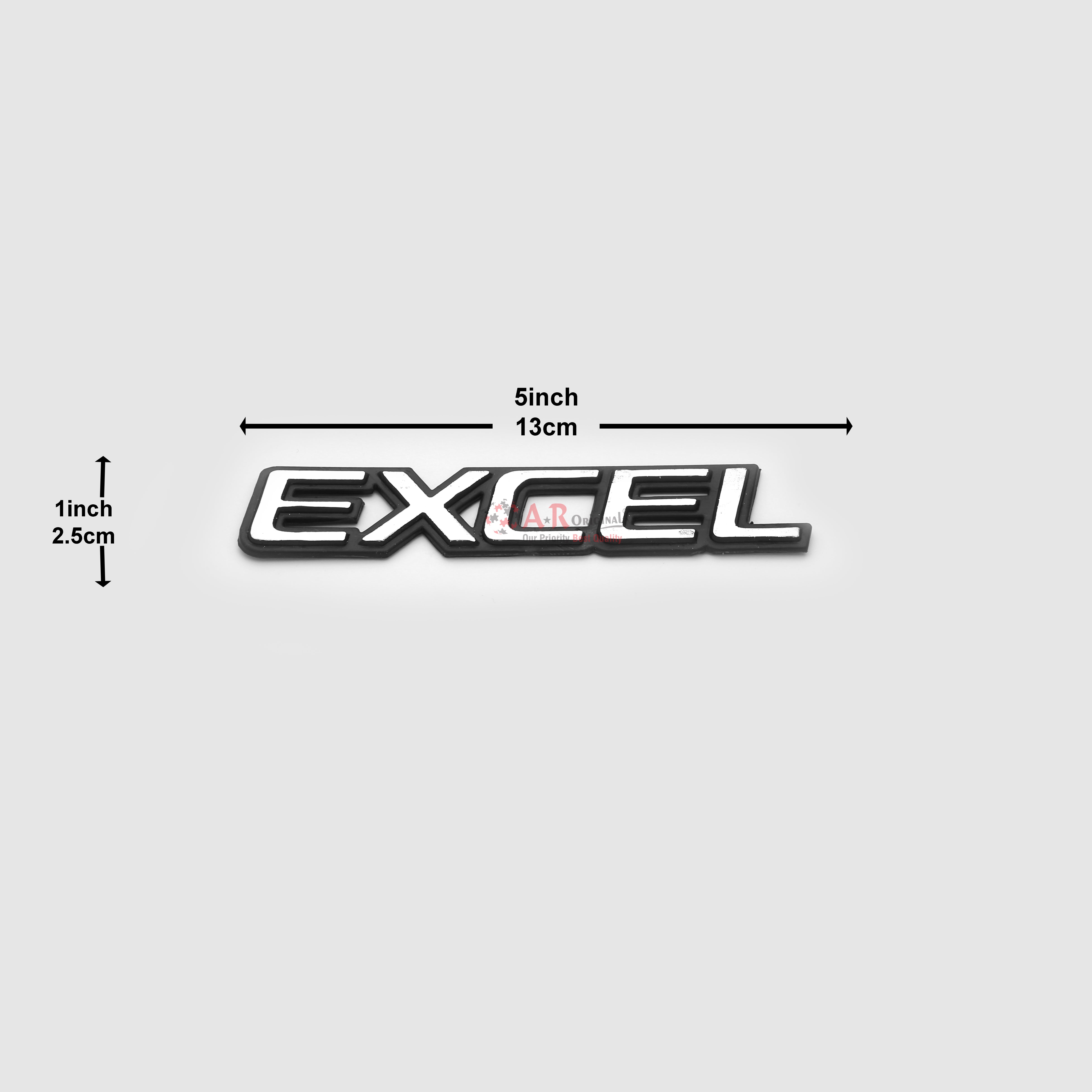 Excel Emblem 1x5inch-2.6x13cm Black LC Badge