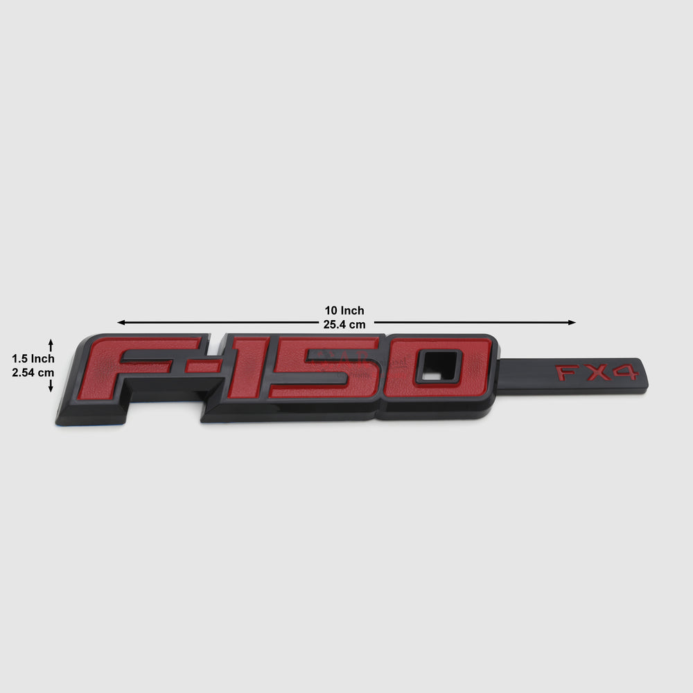 F150 (fx4) Emblem Ford Red Black 1.5x10inch-2.5x25cm IP Badge
