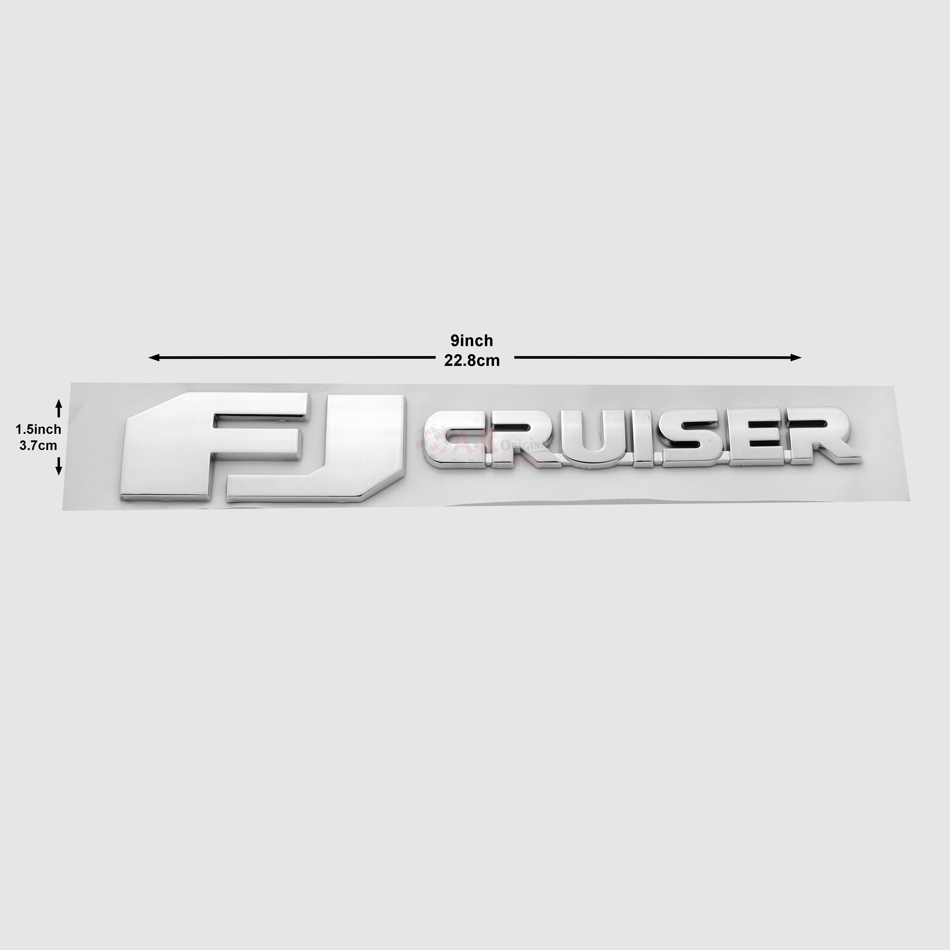 FJ Cruiser Emblem 1.5x9inch-3.5x23cm Chrome IP Badge