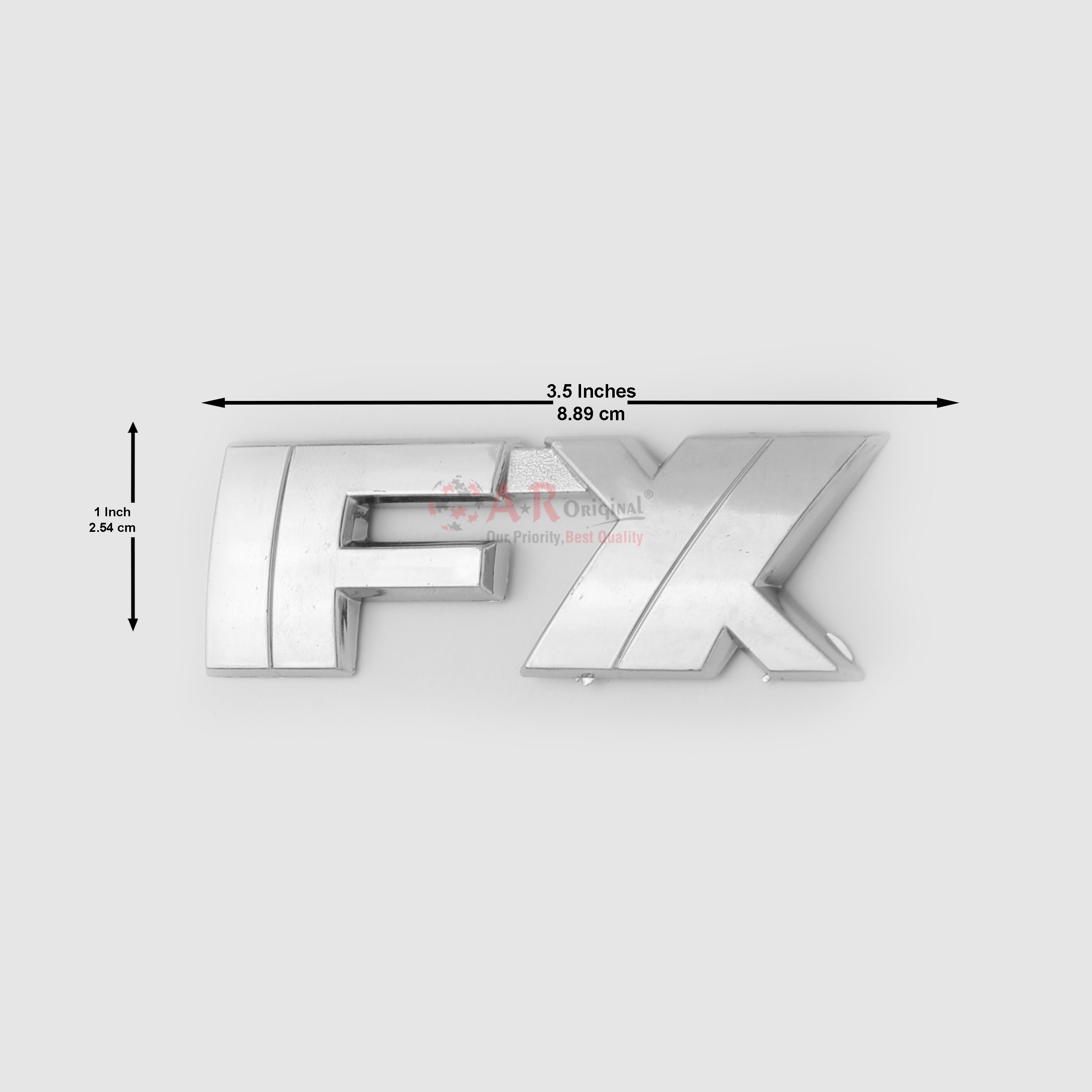 FX Emblem 1x3inch-2.5x8cm Chrome LC Badge