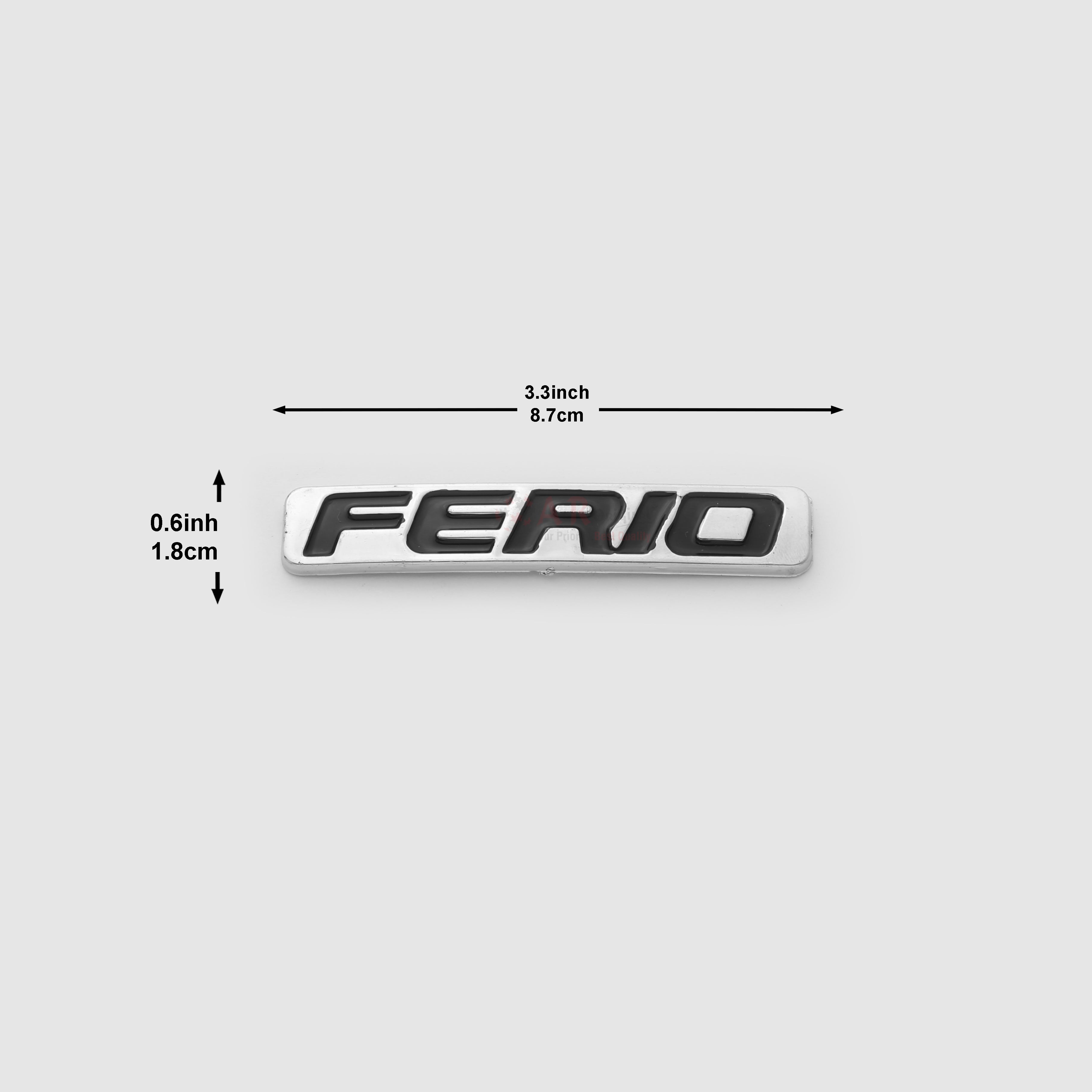 Ferio Emblem Civic 0.8x3inch-2x7.5cm Chrome LC Badge