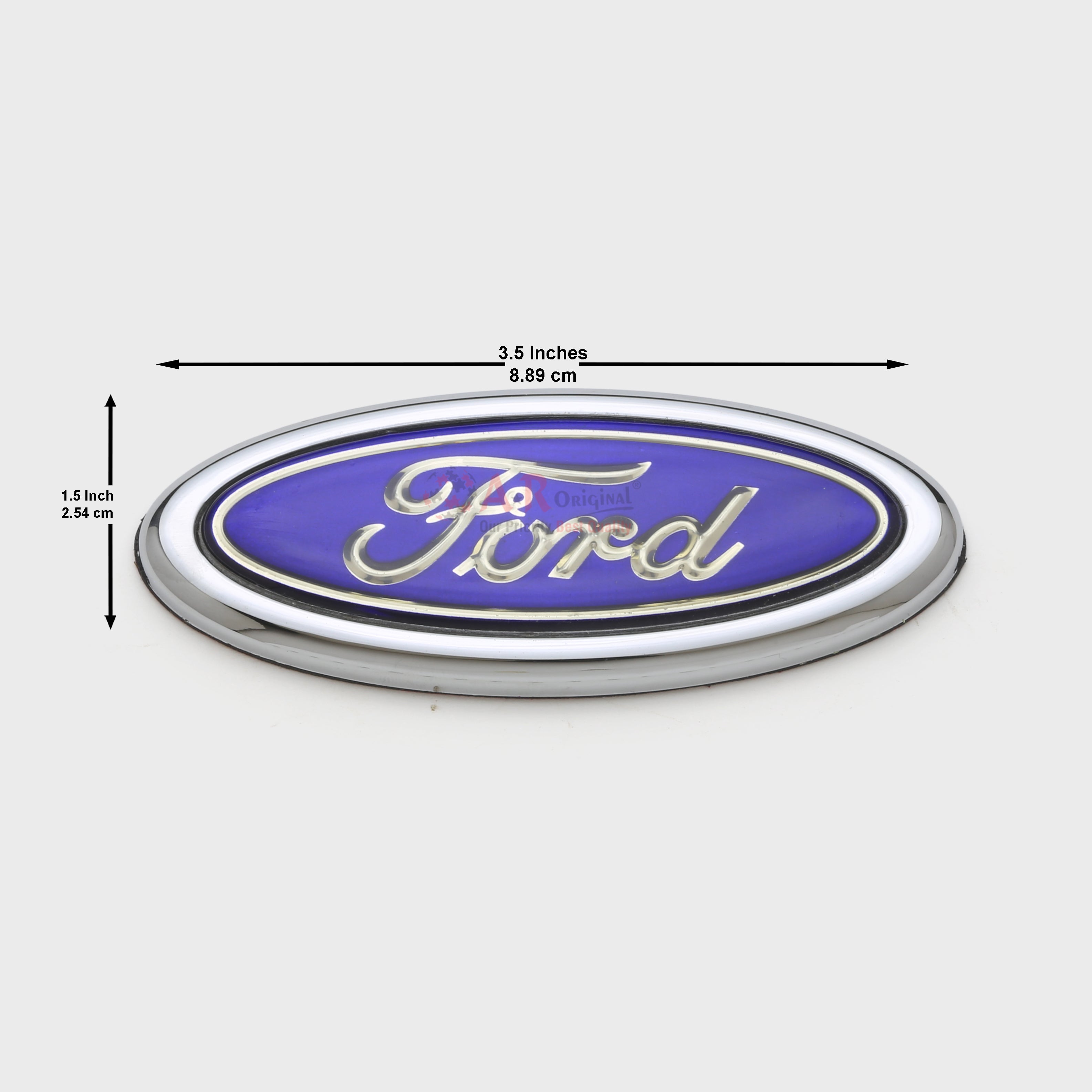 Ford Logo Small 9cm Blue 1.5x3.5inch-3x9cm Chrome IP Badge