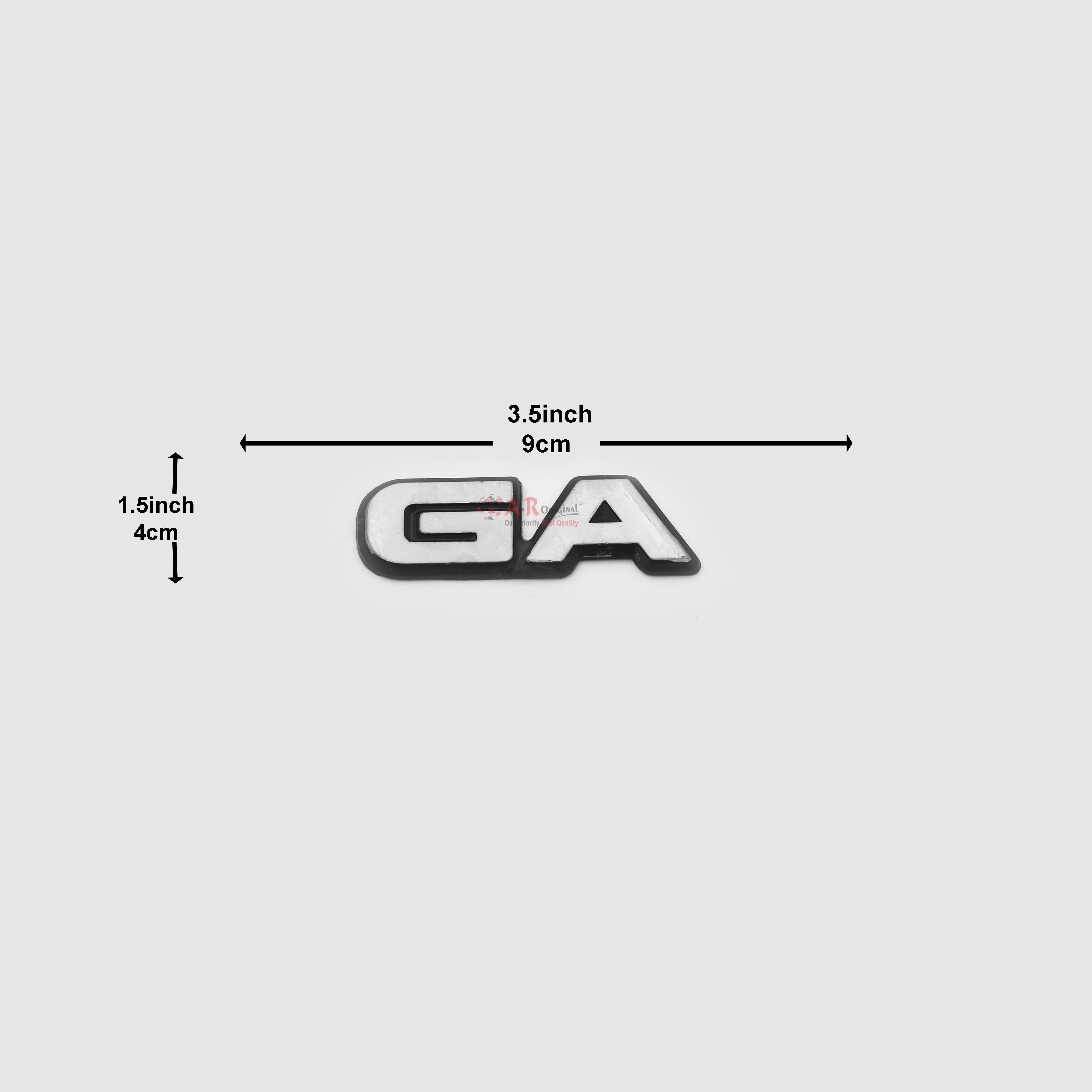 GA Emblem 1.5x3.5inch-4x9cm  Black LC Badge