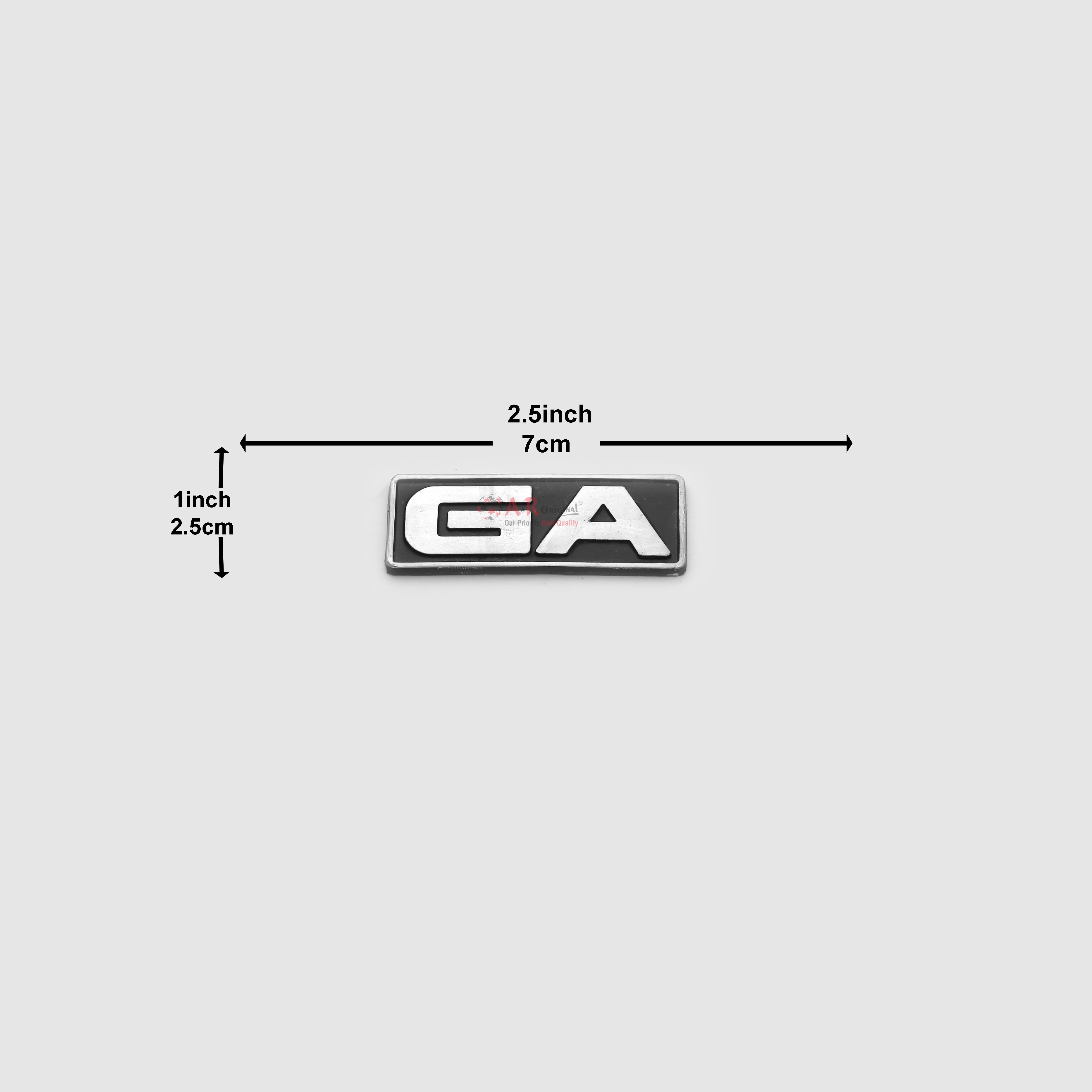 GA Emblem 1x2.5inch-2.5x8cm Black LC Badge
