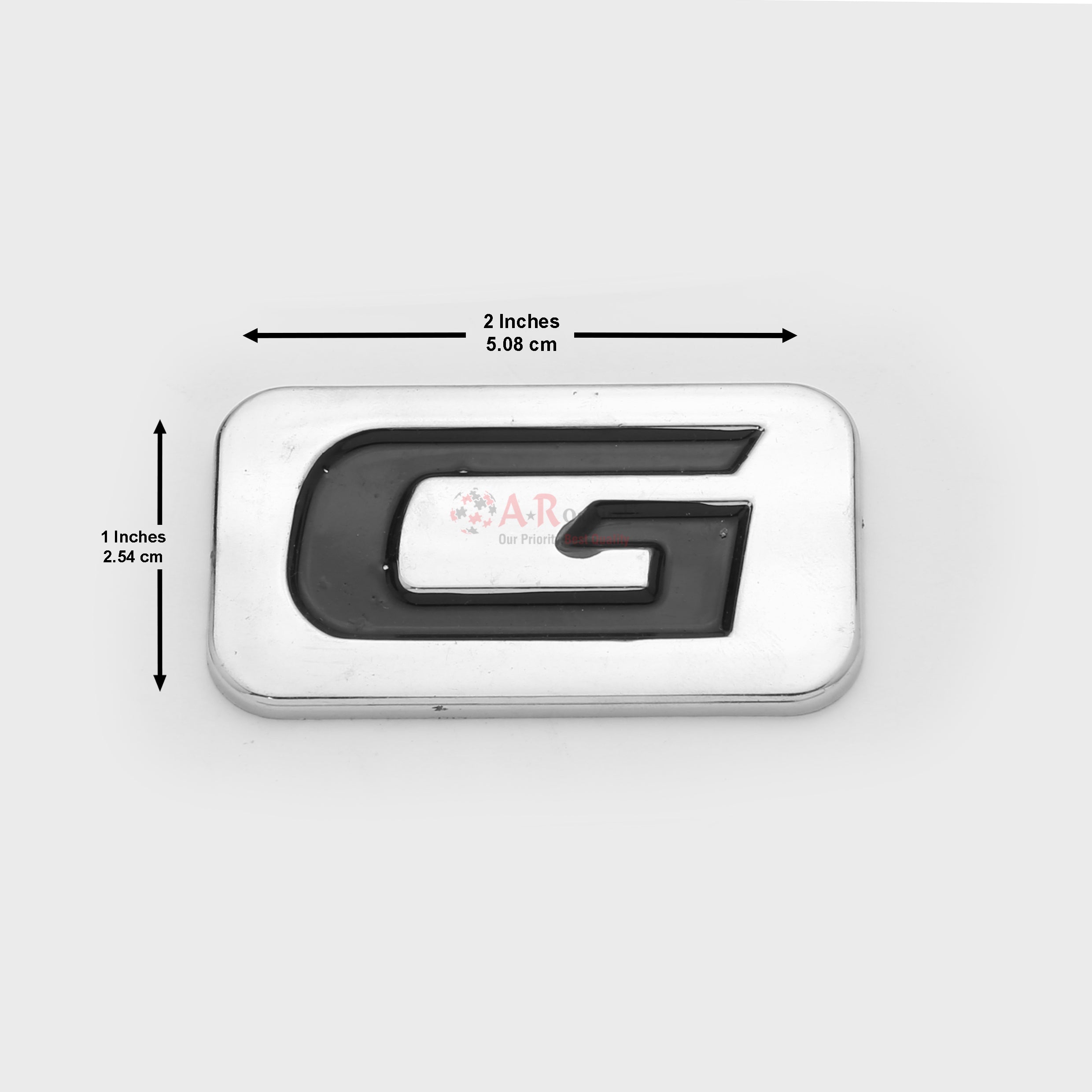 G Emblem 1.5x2.5inch-3.5x6.5cm Vigo Chrome LC Badge
