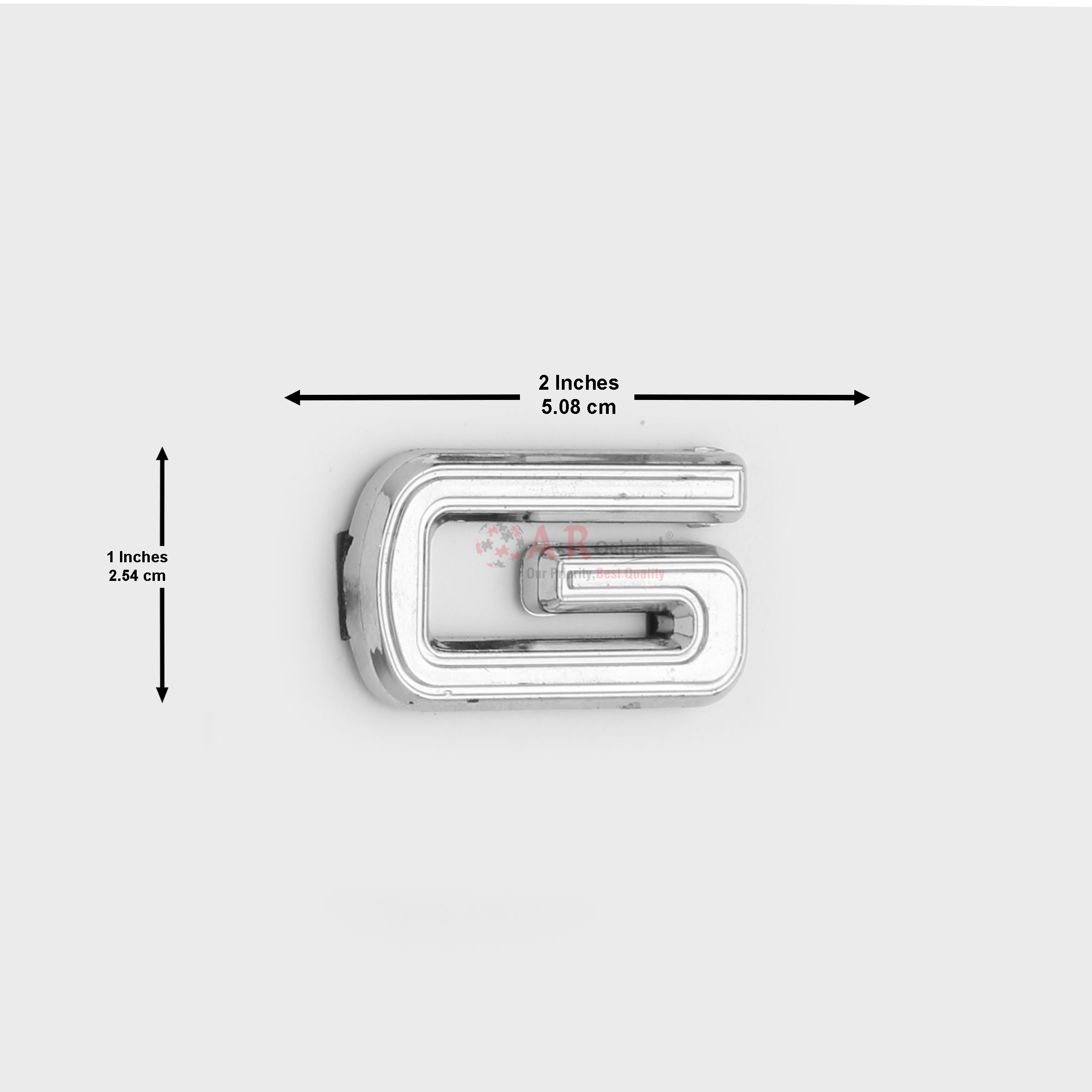 G Emblem 90's 1x1.5inch-2.5x3.5cm Chrome LC Badge