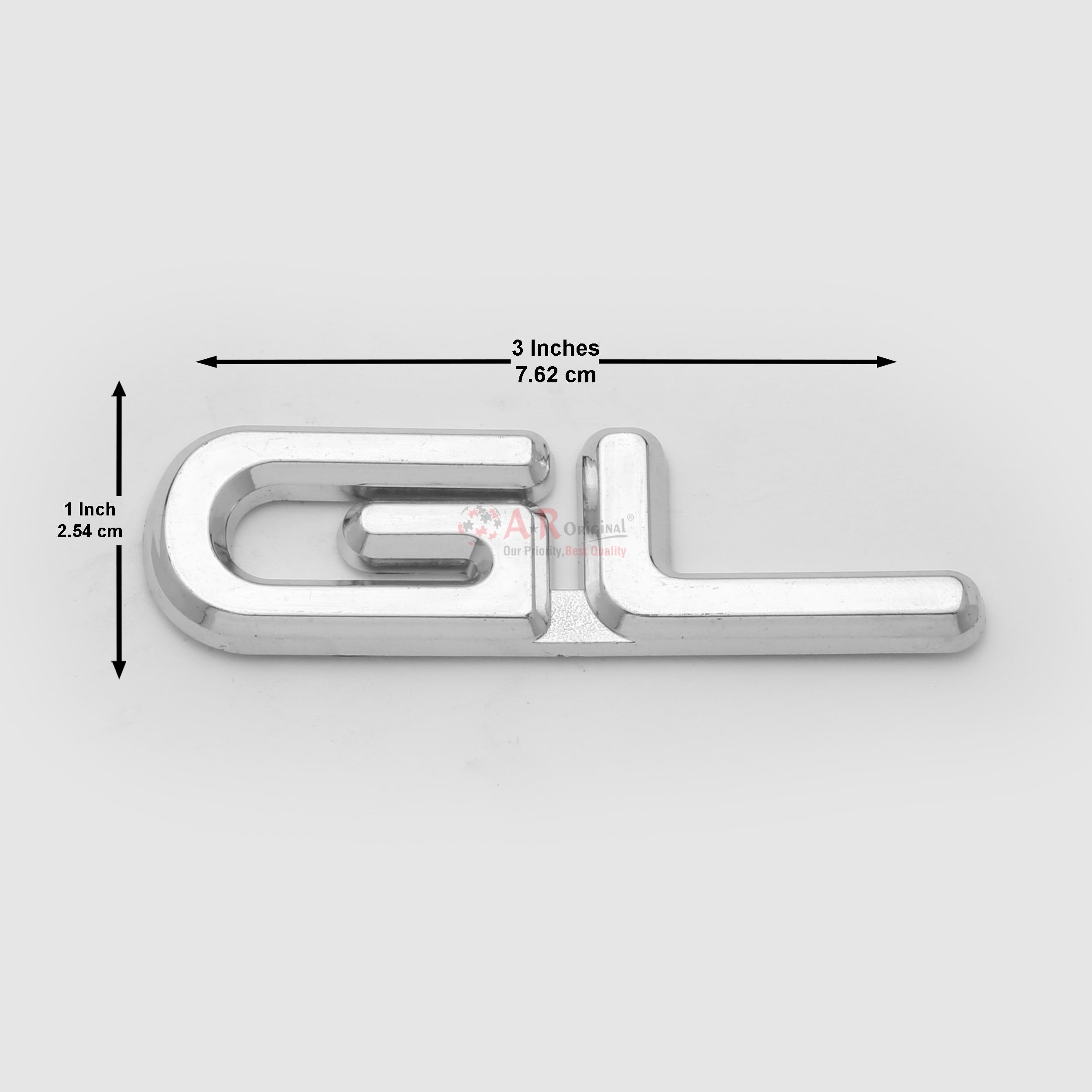 GL Emblem 1x3inch-2.5x7.5cm Chrome LC Badge