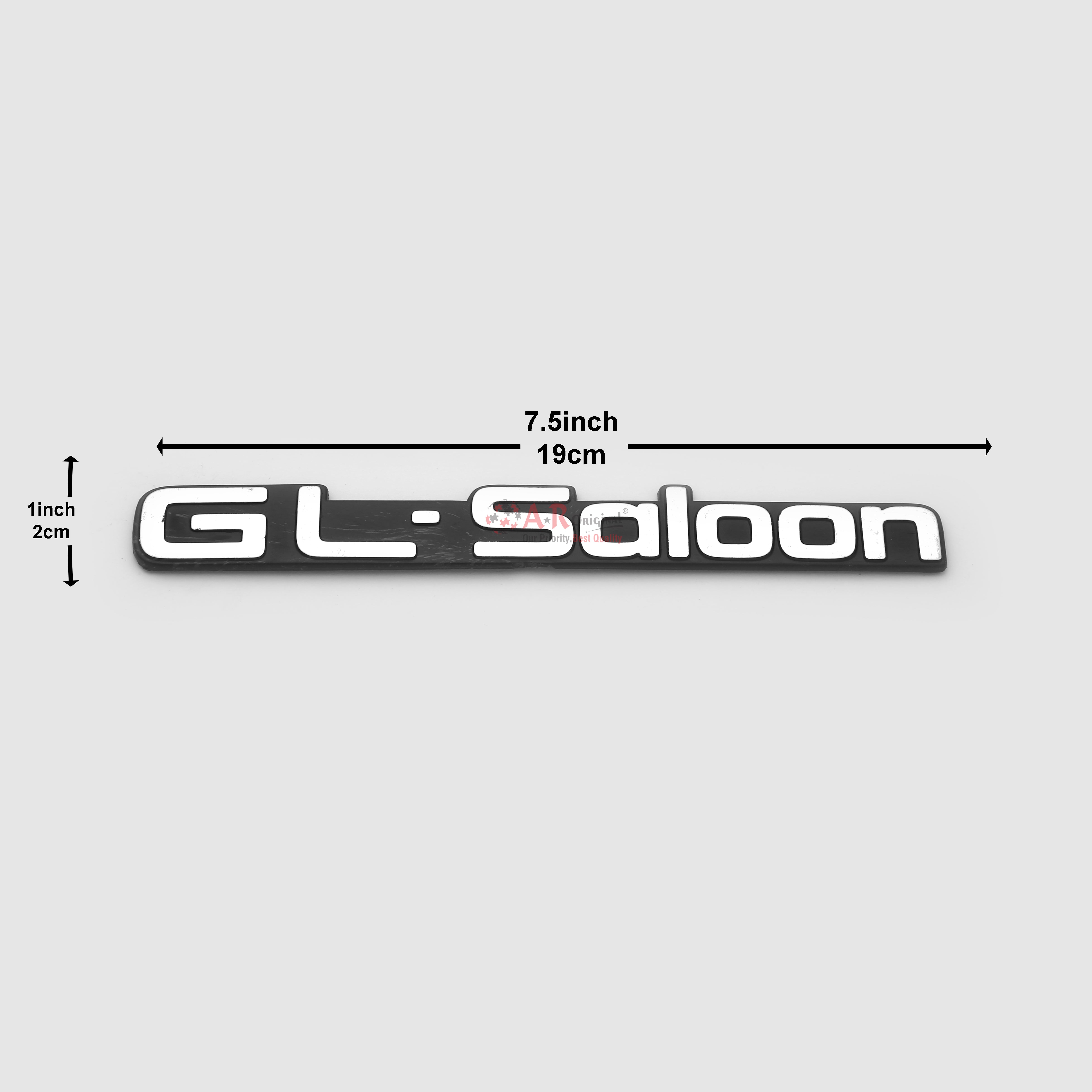 GLSaloon Emblem1x7.5inch-2x19cm Black LC Badge